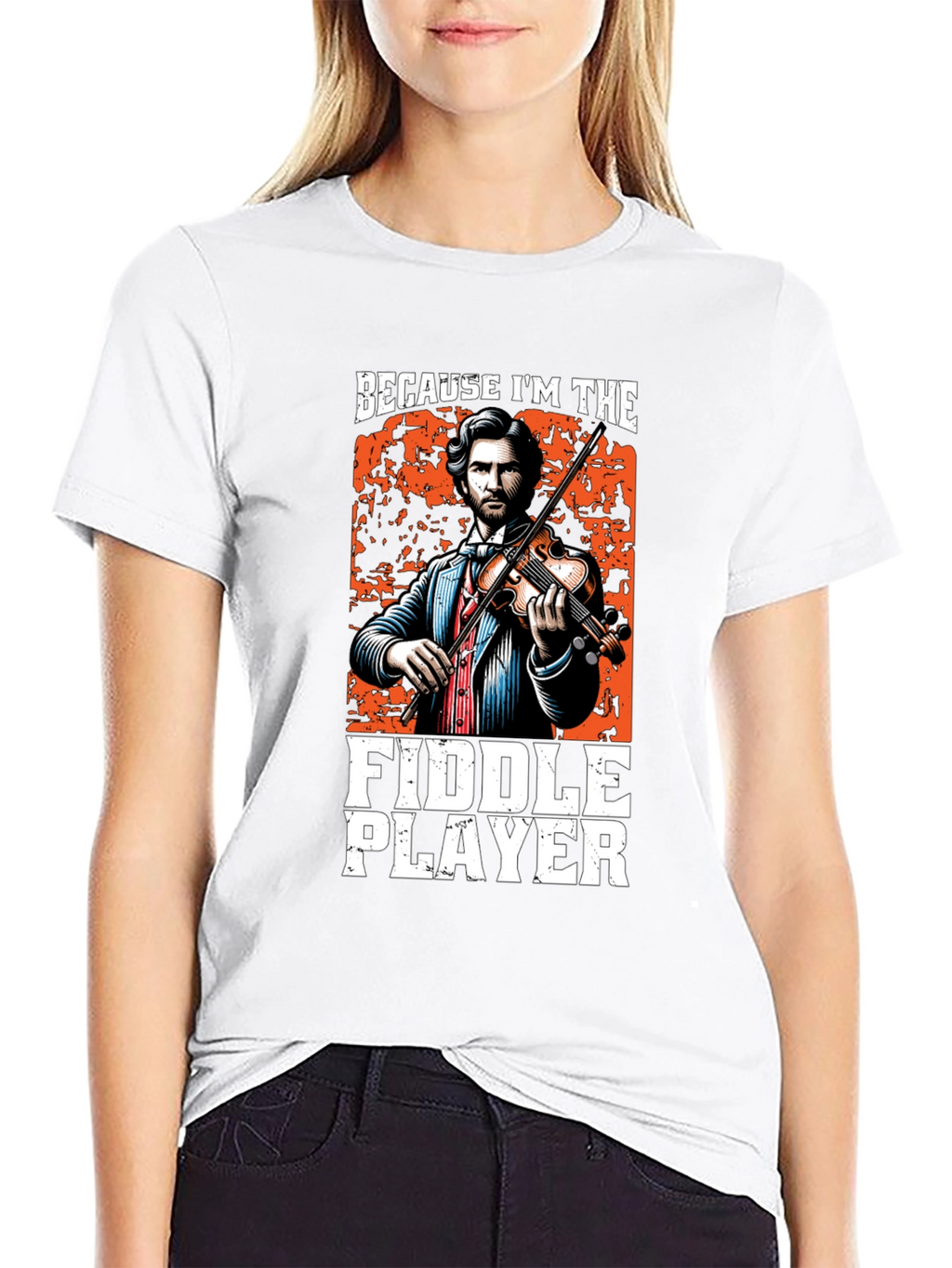 Fiddle Player T-Shirt: Musical Humor Graphic Tee