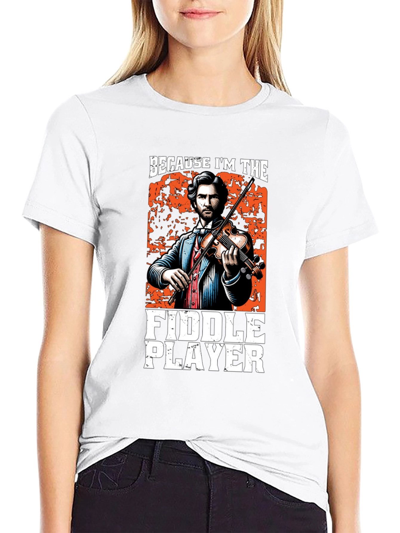 Fiddle Player T-Shirt: Musical Humor Graphic Tee