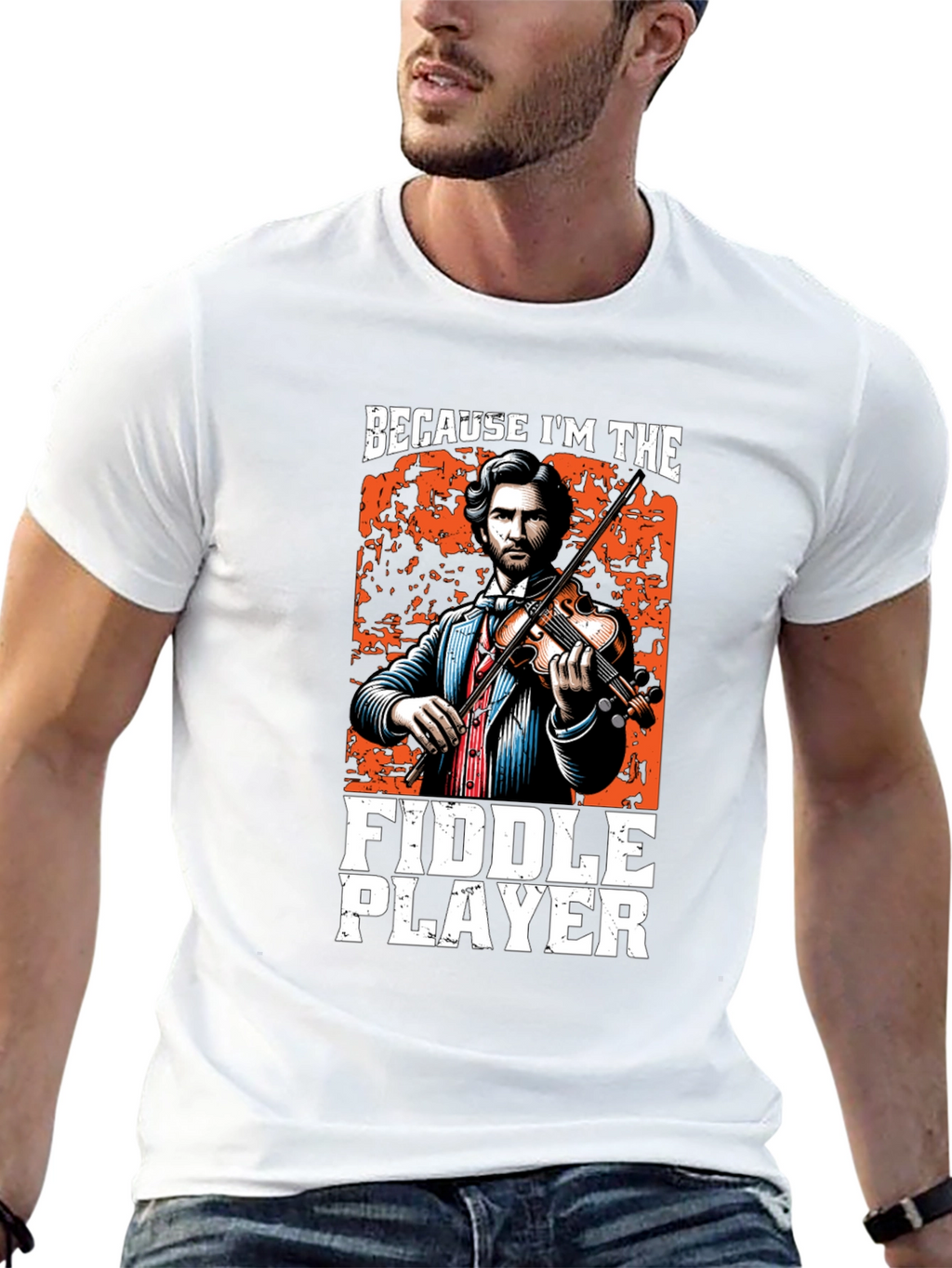 Fiddle Player T-Shirt: Musical Humor Graphic Tee