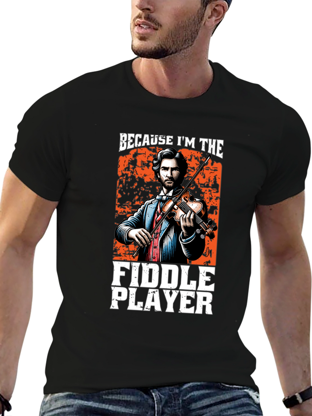 Fiddle Player T-Shirt: Musical Humor Graphic Tee