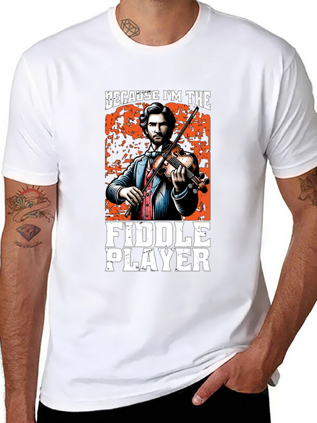 Fiddle Player T-Shirt: Musical Humor Graphic Tee