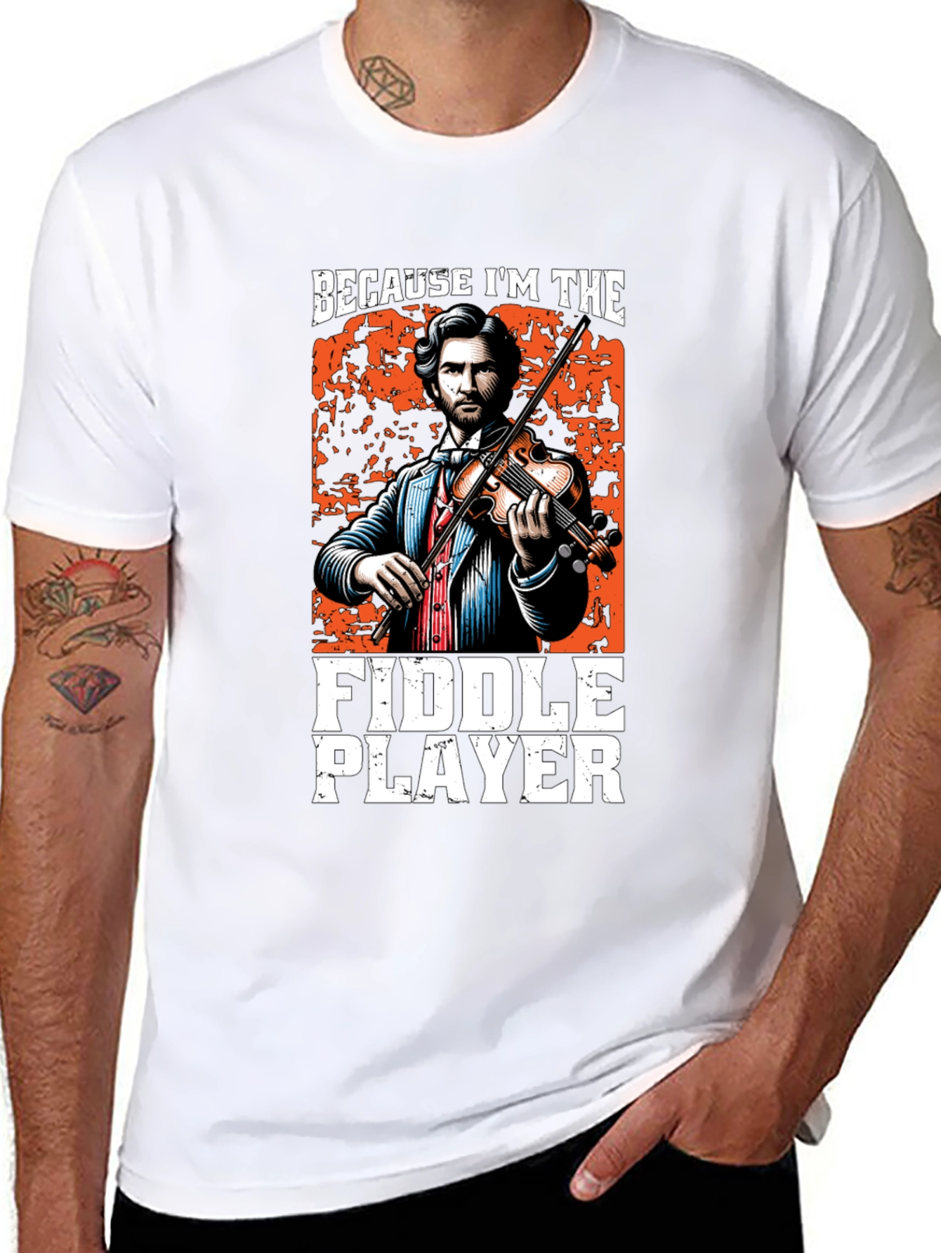 Fiddle Player T-Shirt: Musical Humor Graphic Tee