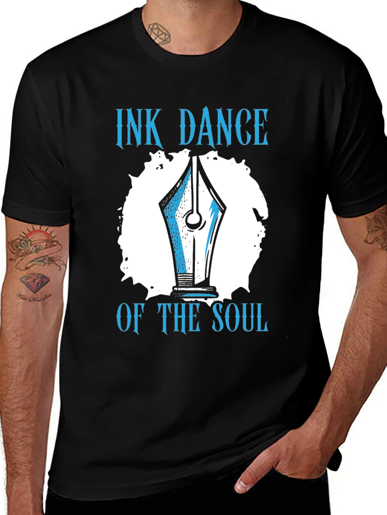 Ink Dance of the Soul Graphic Tee - Artistic Design