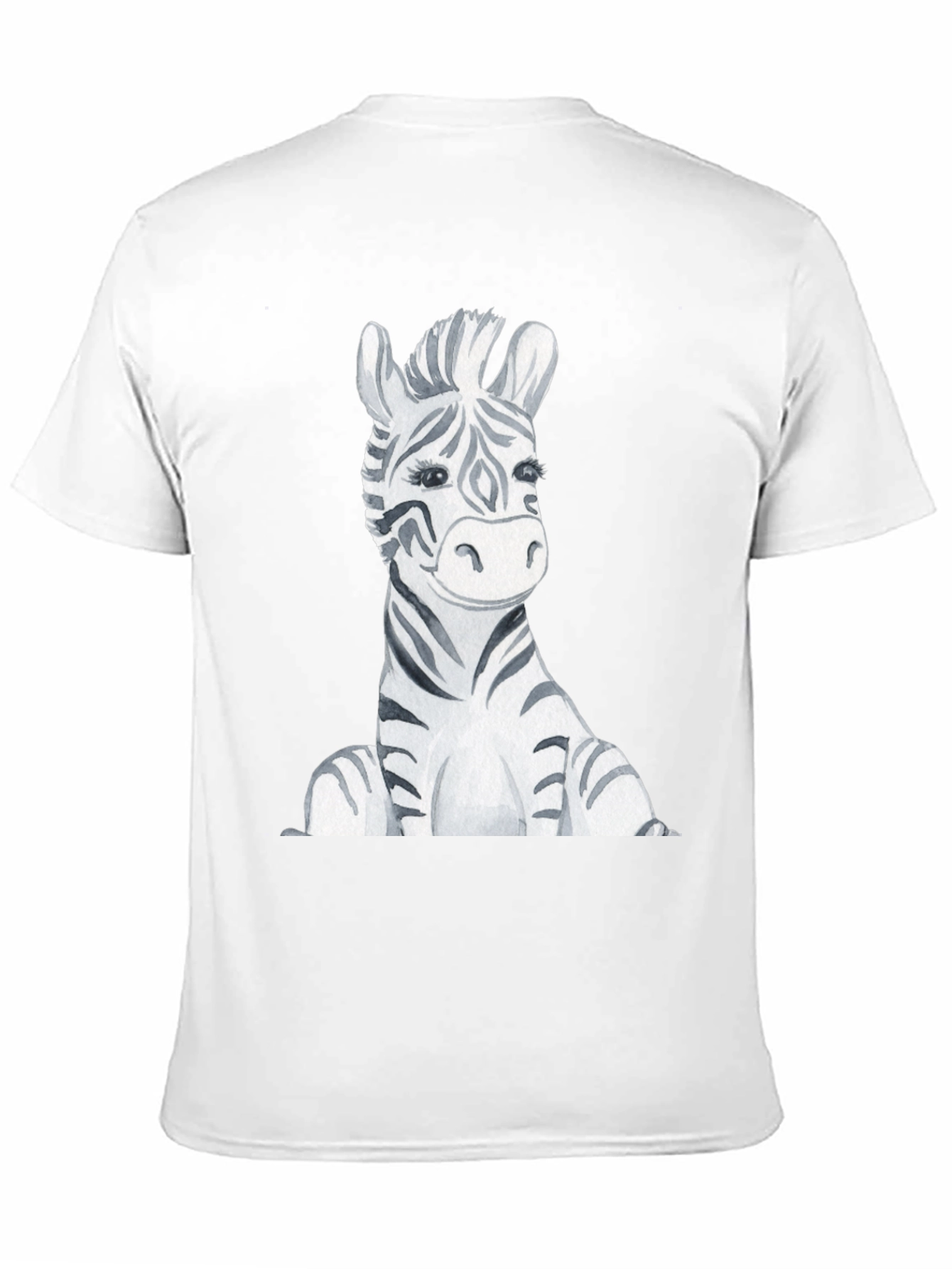 Zebra Graphic Print Black T-Shirt