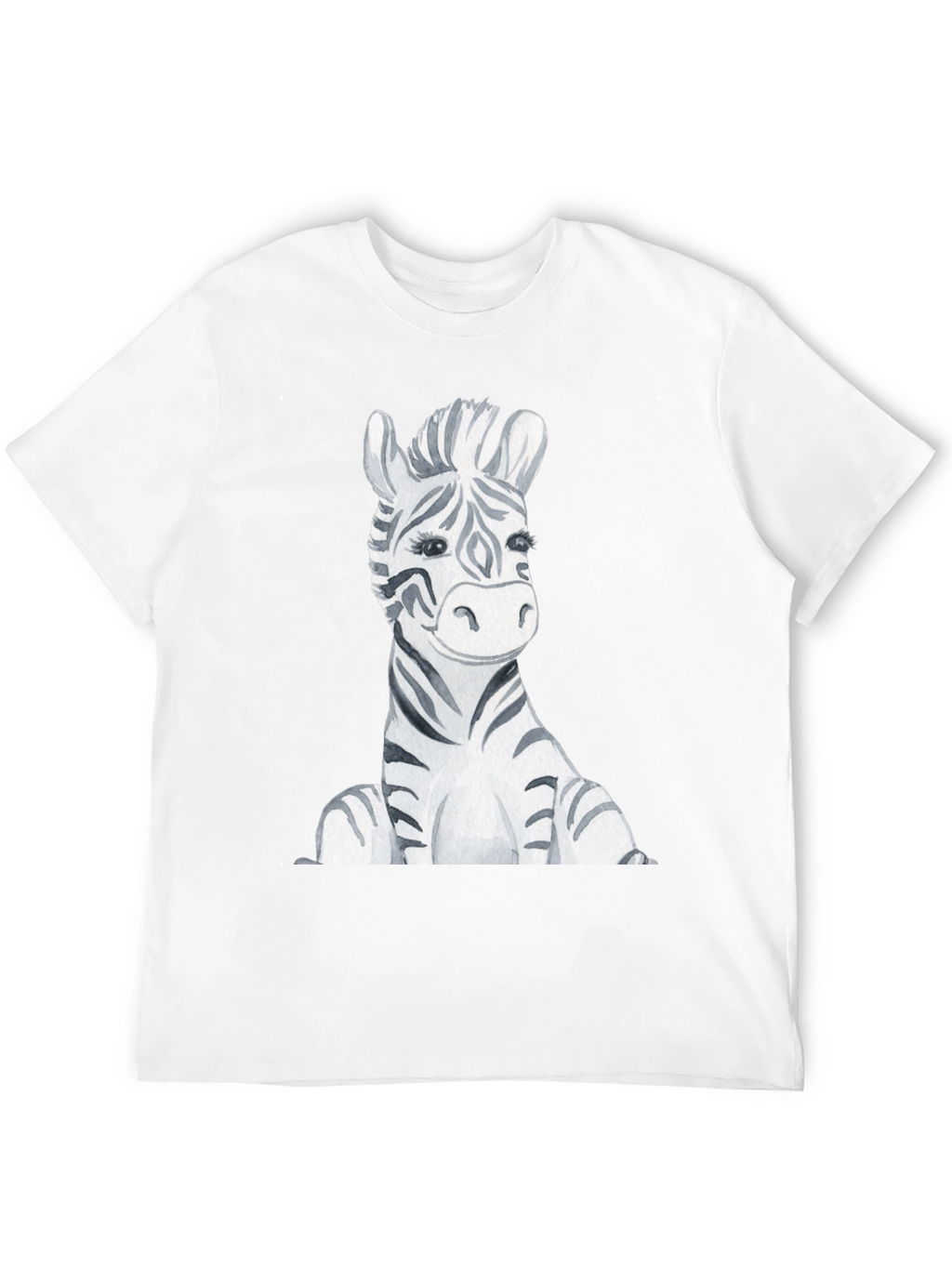 Zebra Graphic Print Black T-Shirt