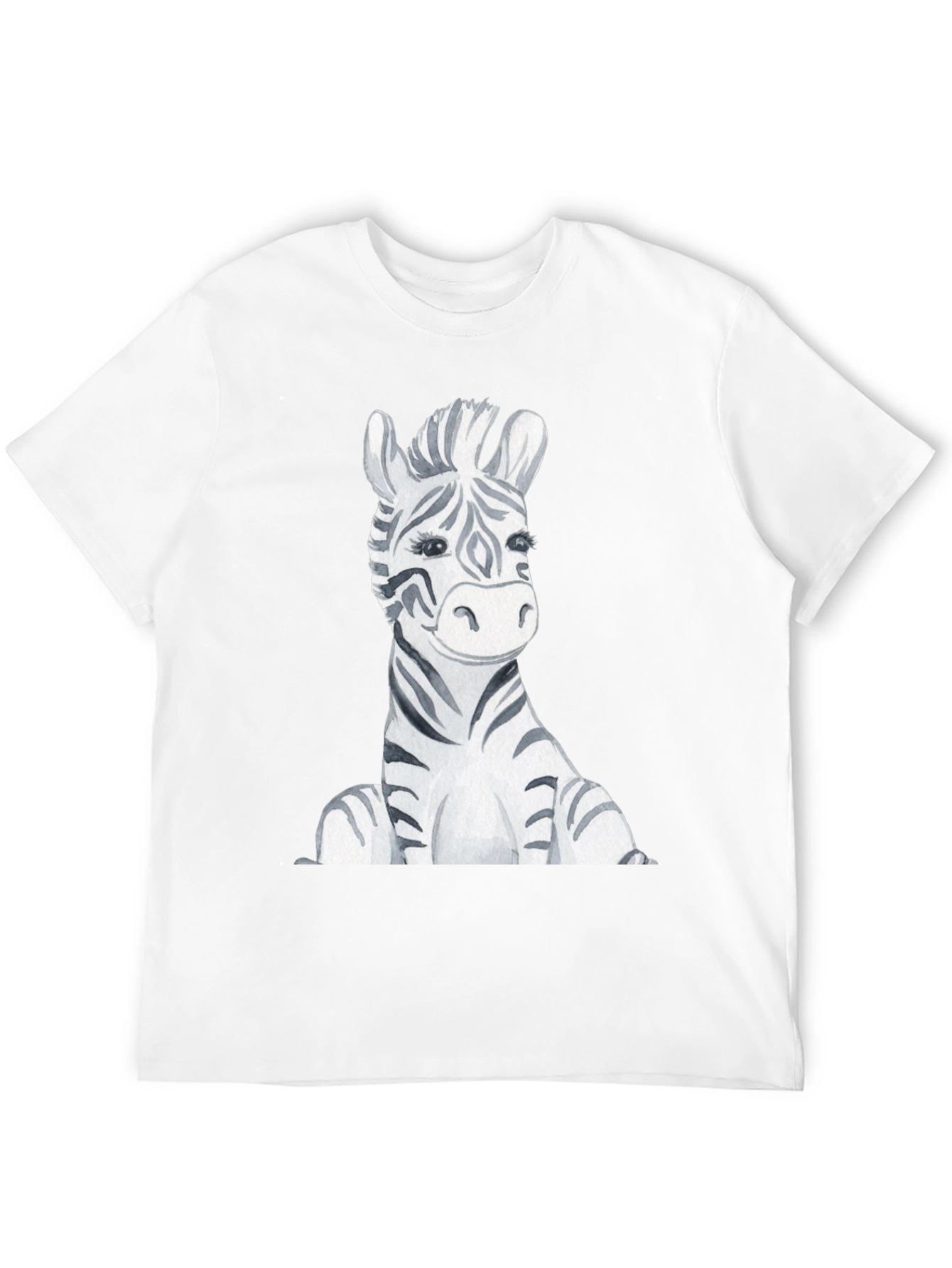 Zebra Graphic Print Black T-Shirt