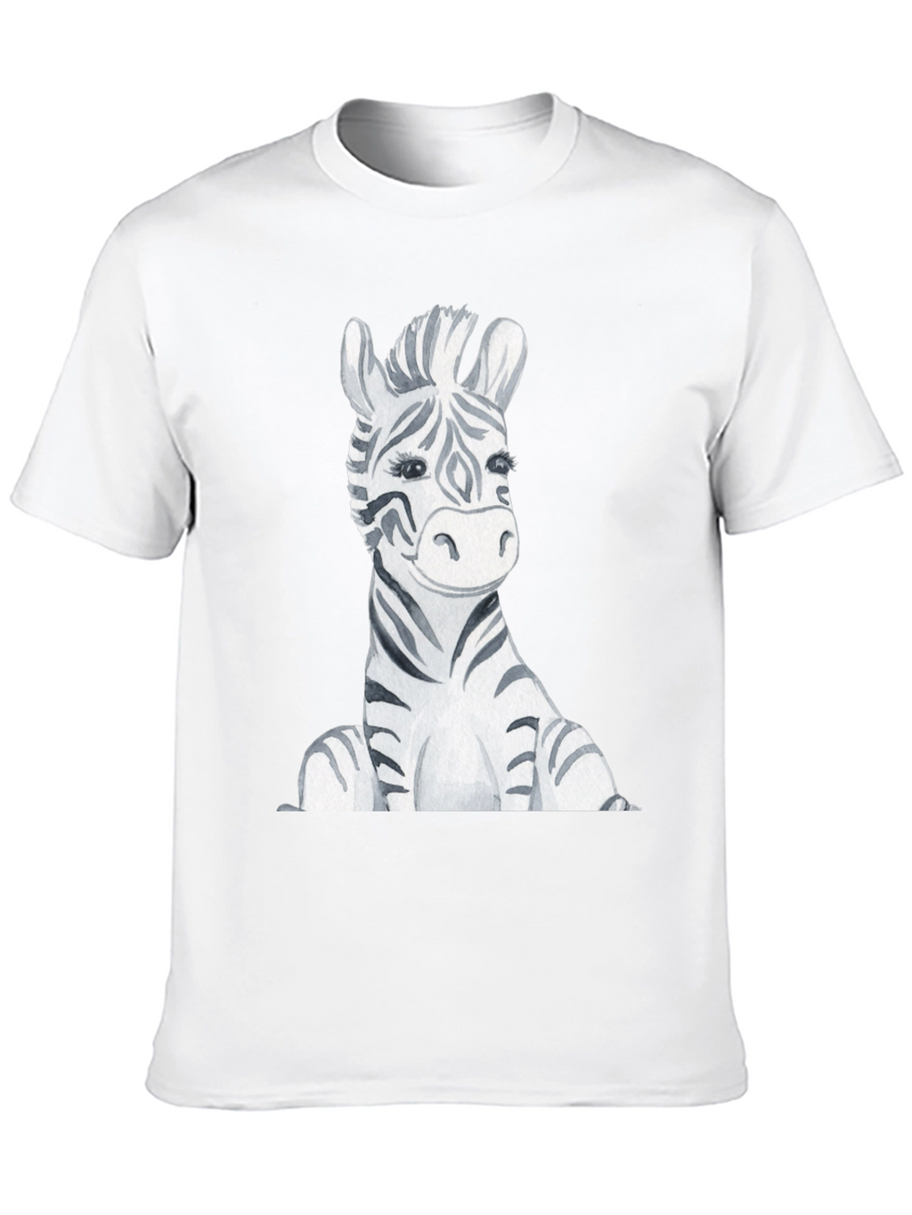 Zebra Graphic Print Black T-Shirt