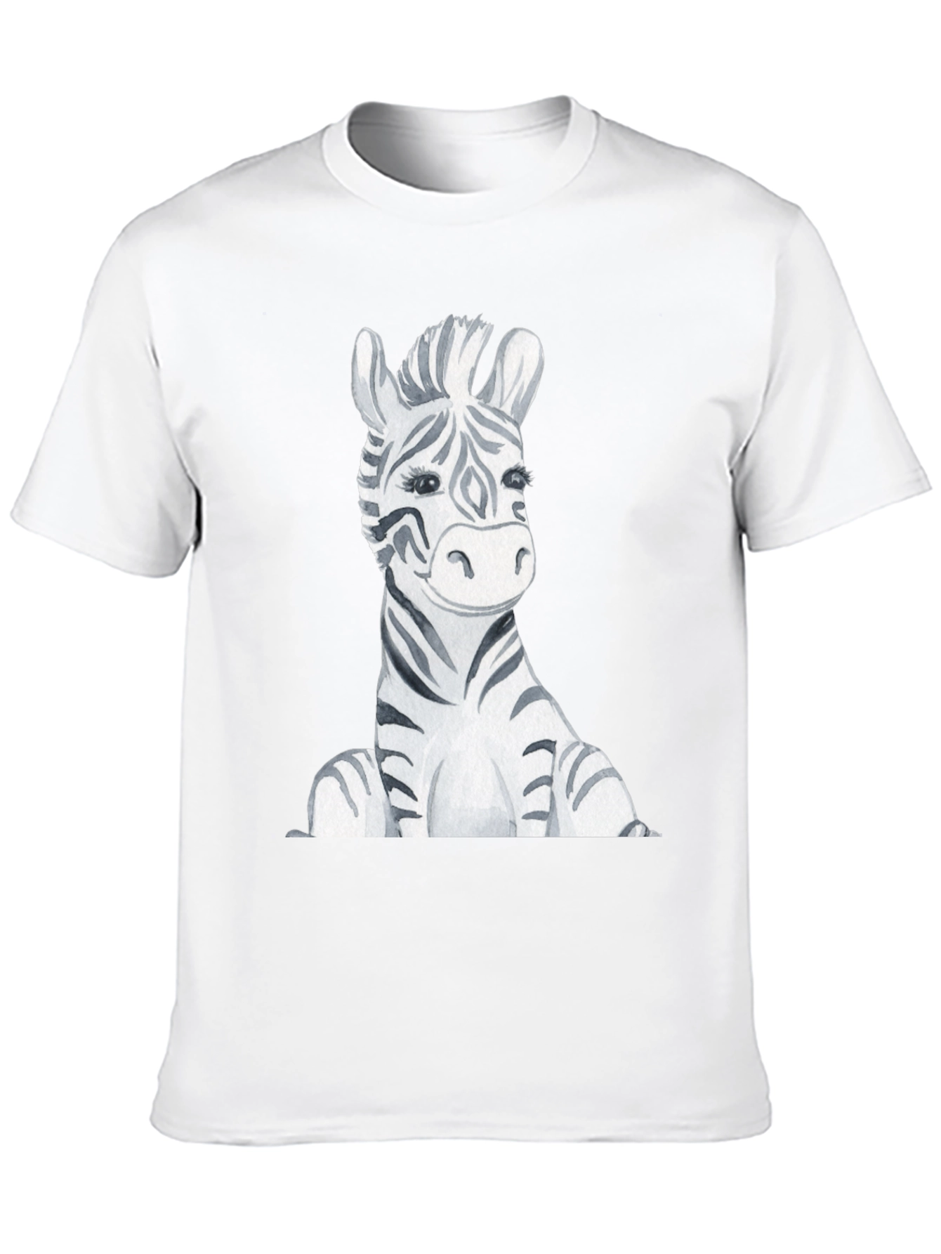 Zebra Graphic Print Black T-Shirt