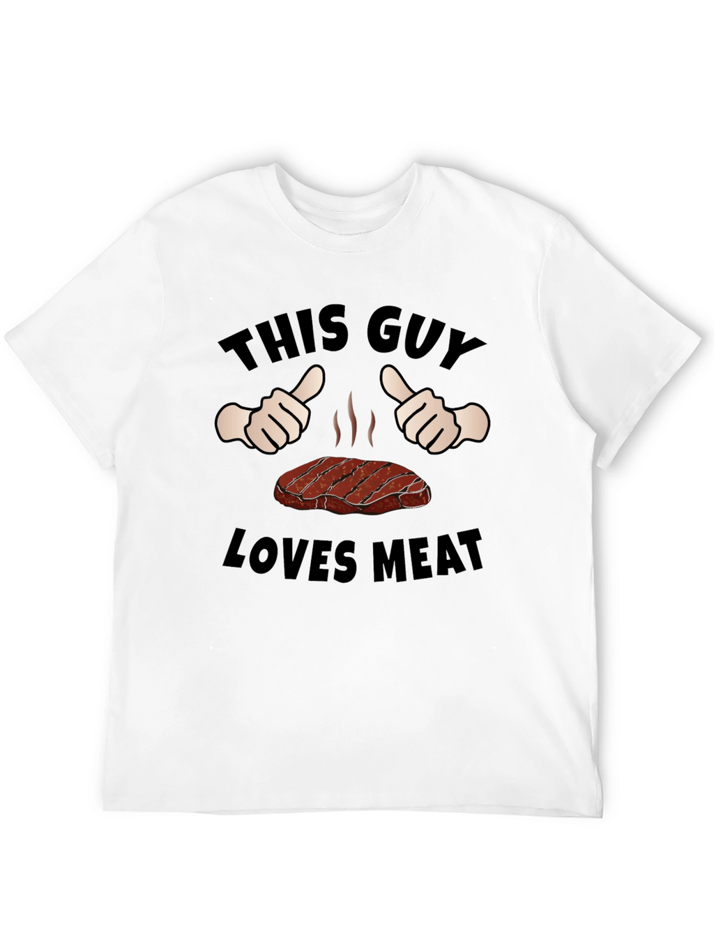This Guy Loves Meat Funny Graphic T-Shirt
