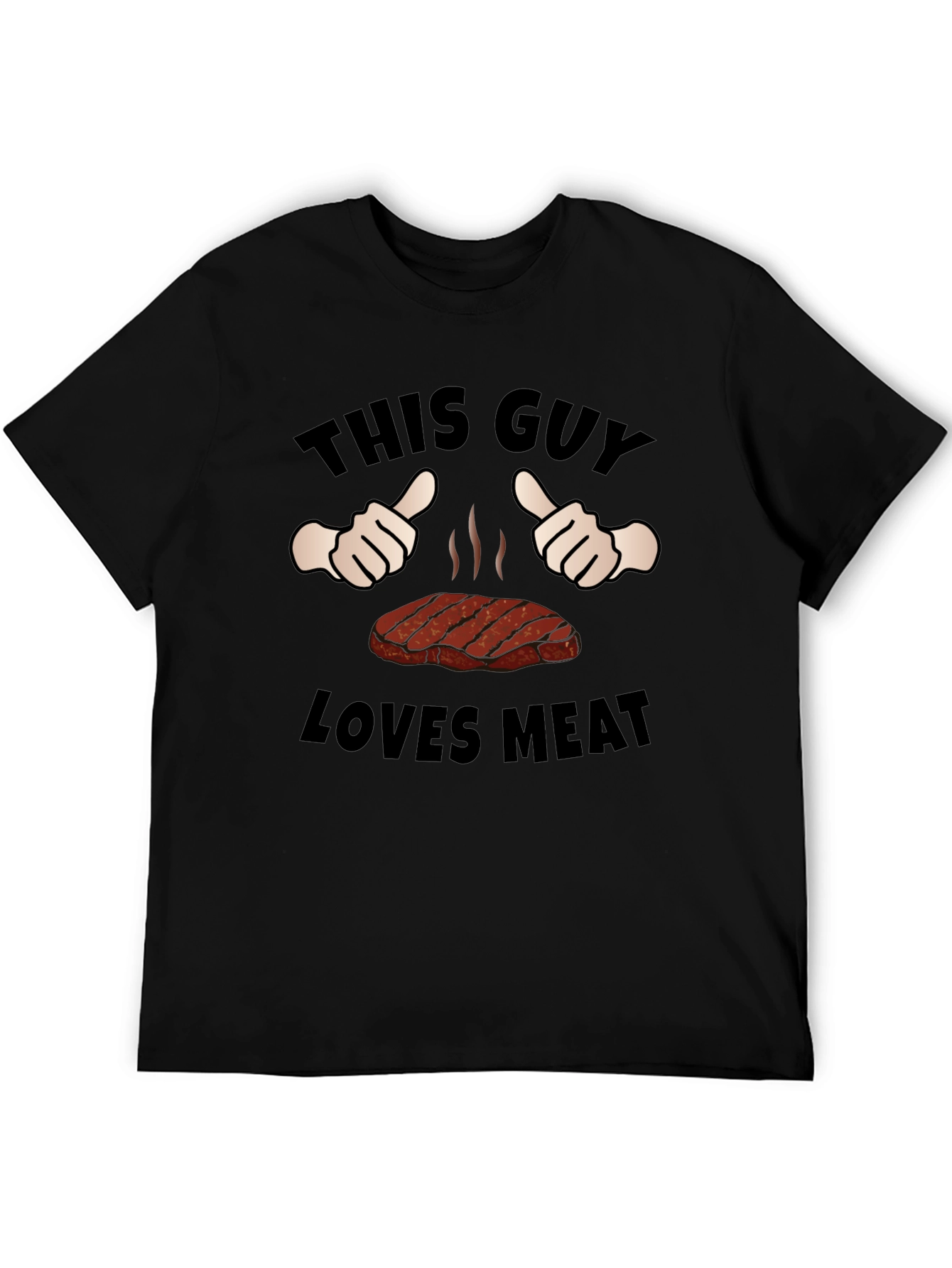 This Guy Loves Meat Funny Graphic T-Shirt