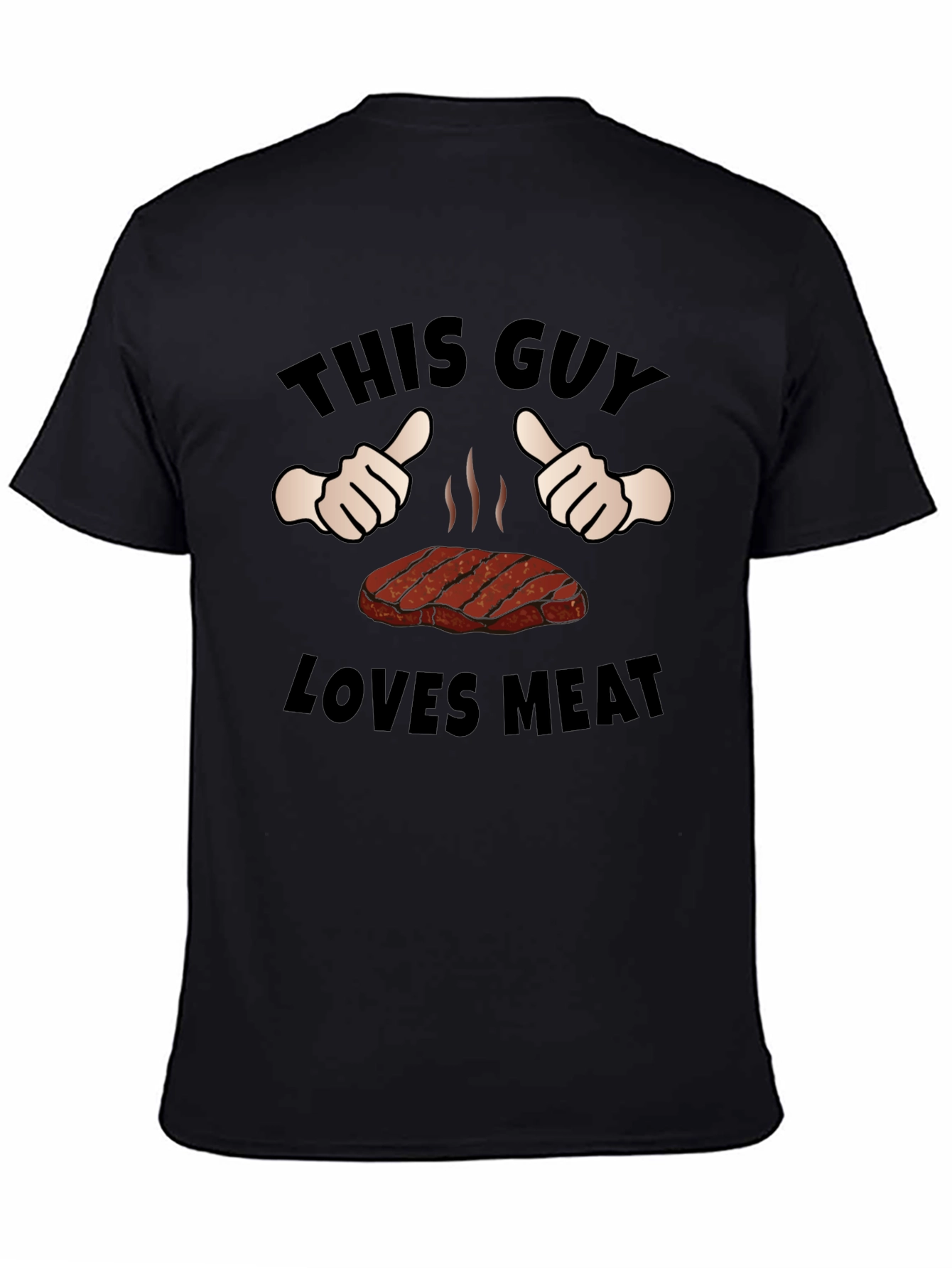 This Guy Loves Meat Funny Graphic T-Shirt