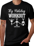 Holiday Workout Graphic T-Shirt - Wine Opener Theme