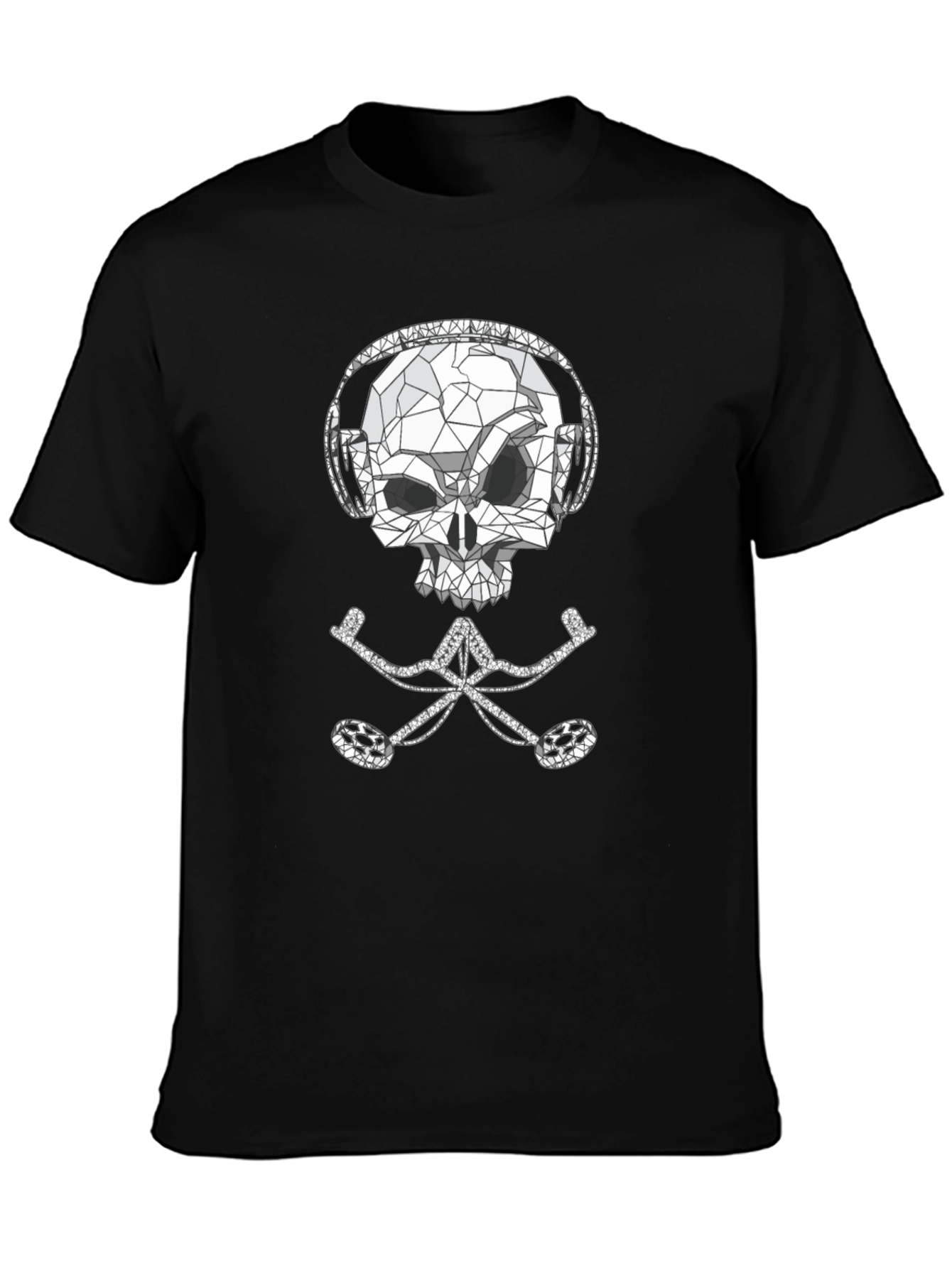 Skull & Crossbones DJ Black T-Shirt