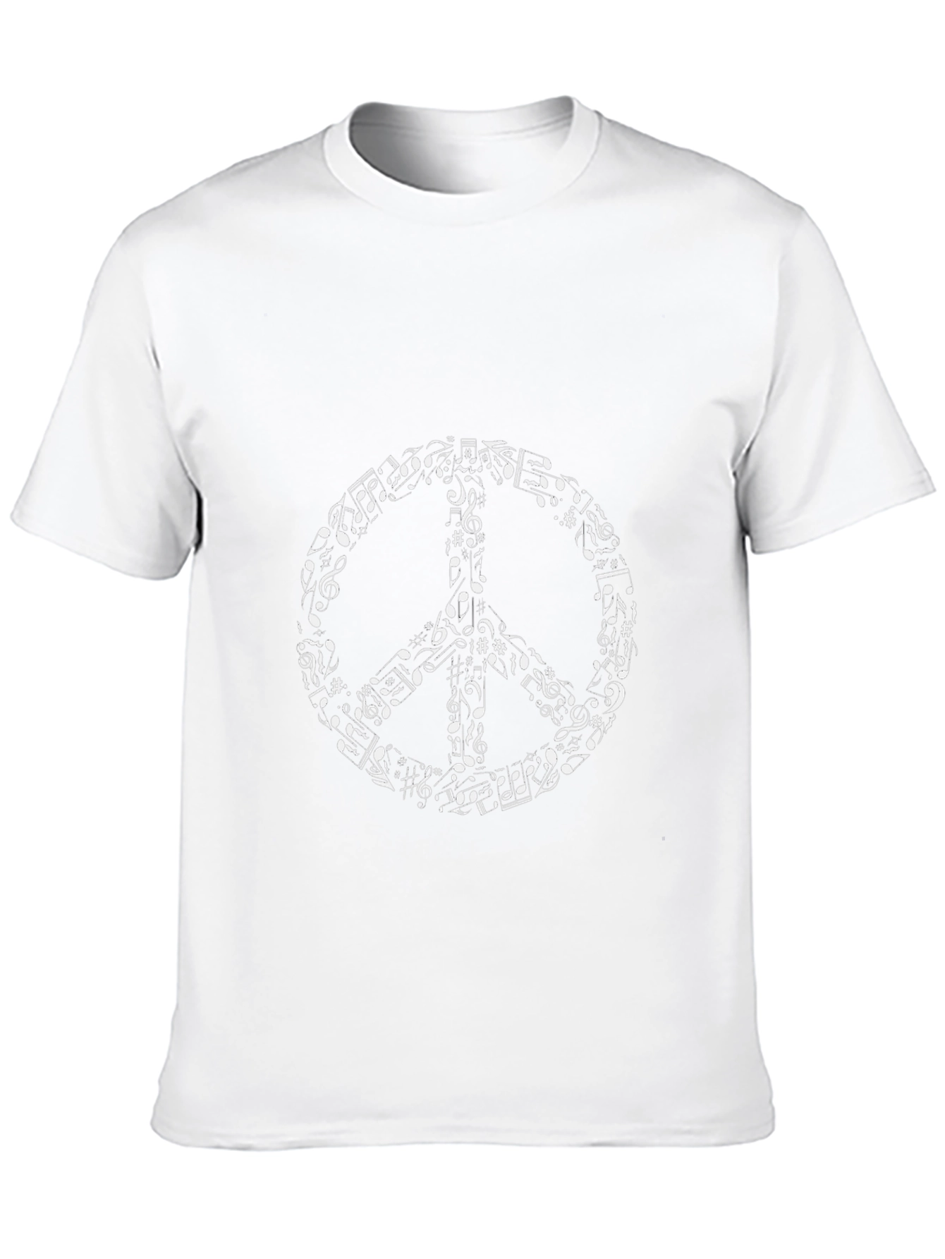 Musical Peace Sign Black T-Shirt