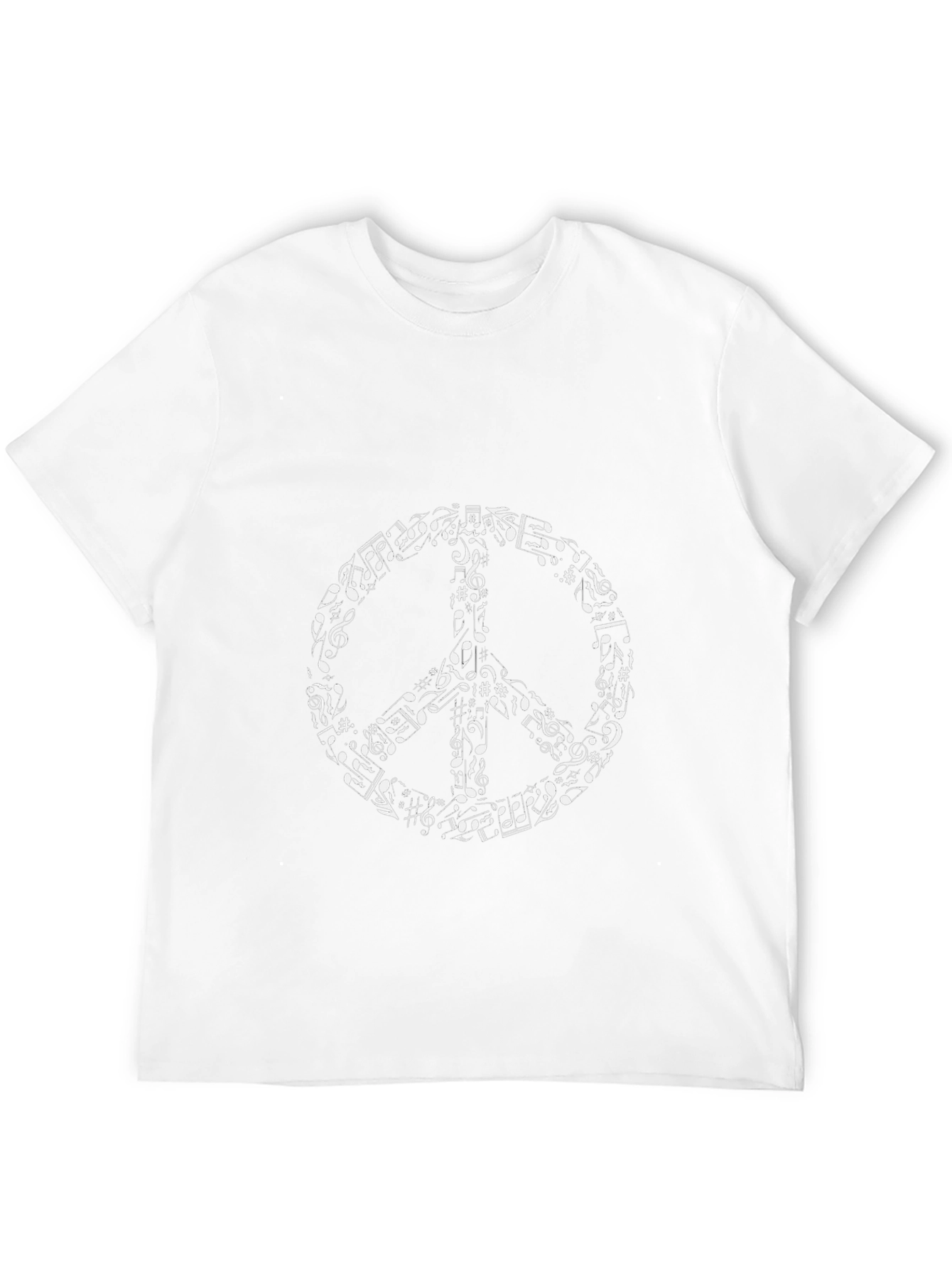 Musical Peace Sign Black T-Shirt