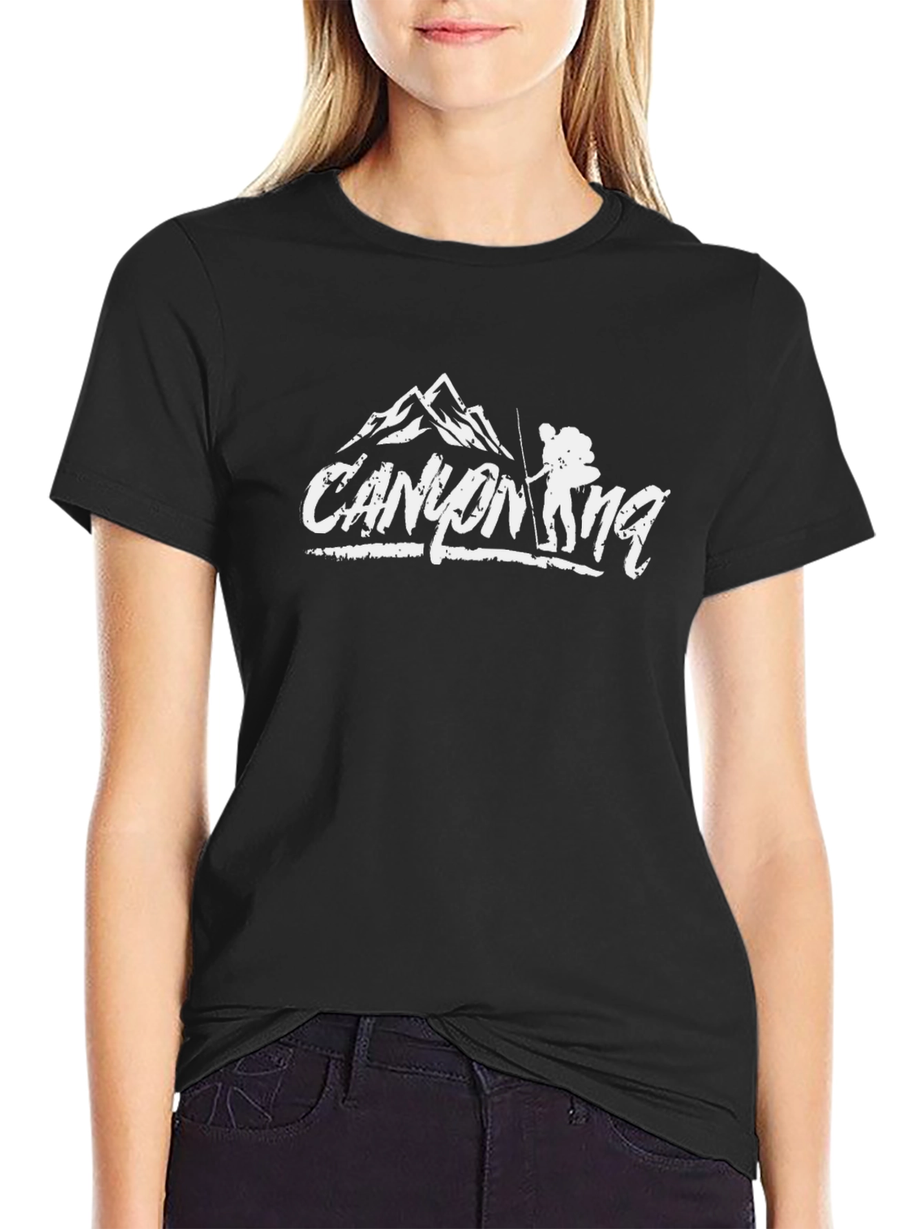 CANYONING Black Graphic Tee - Adventure Ready