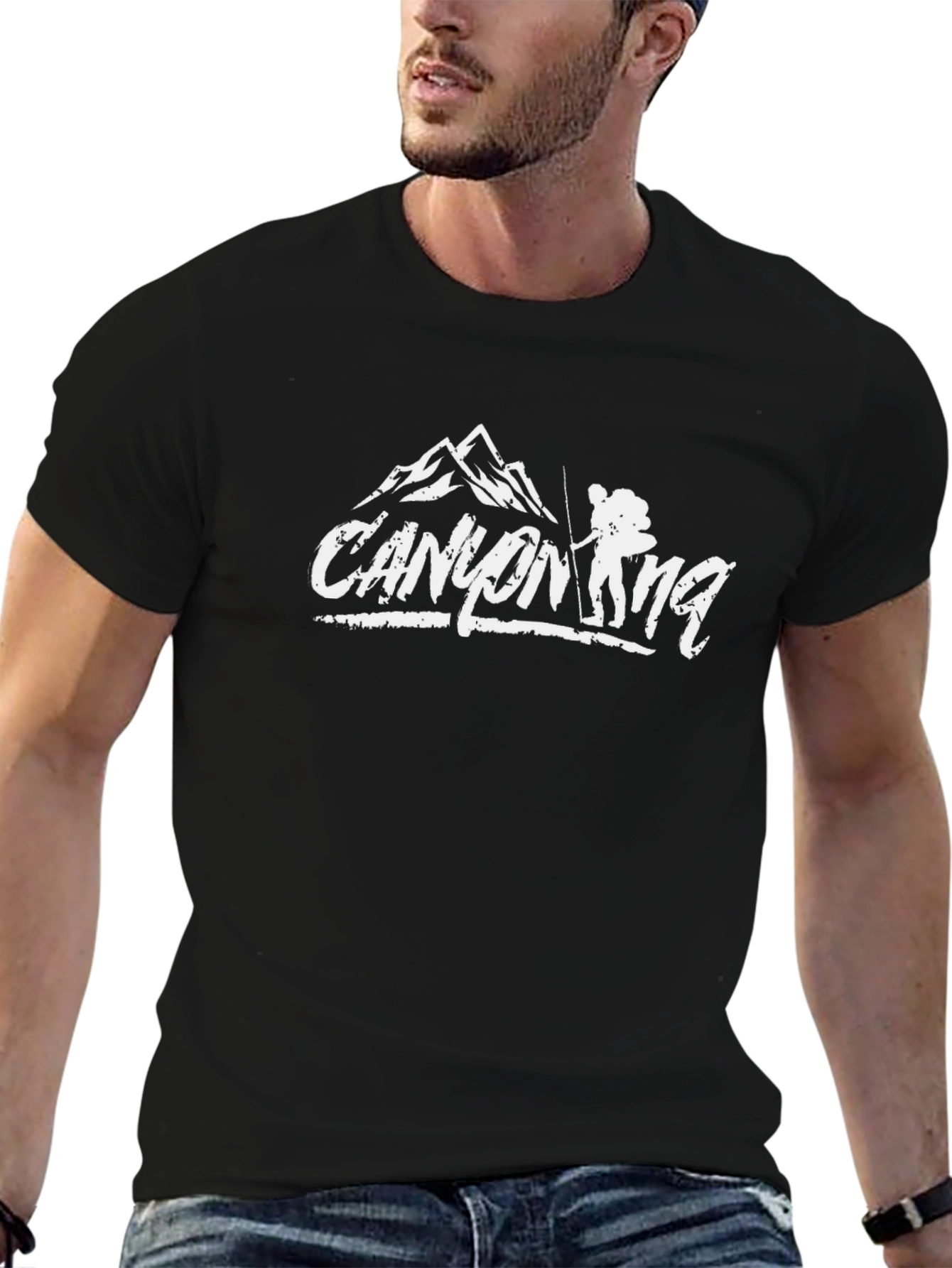 CANYONING Black Graphic Tee - Adventure Ready