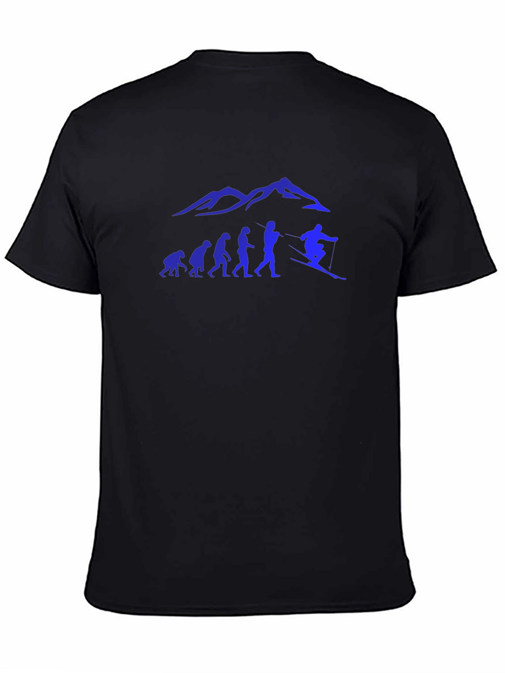 Skiing Evolution Graphic Tee - Black