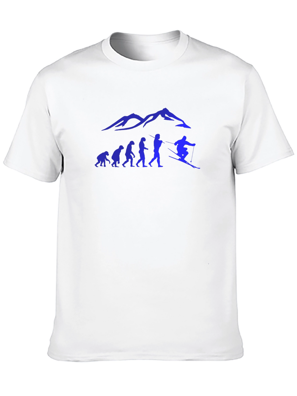 Skiing Evolution Graphic Tee - Black