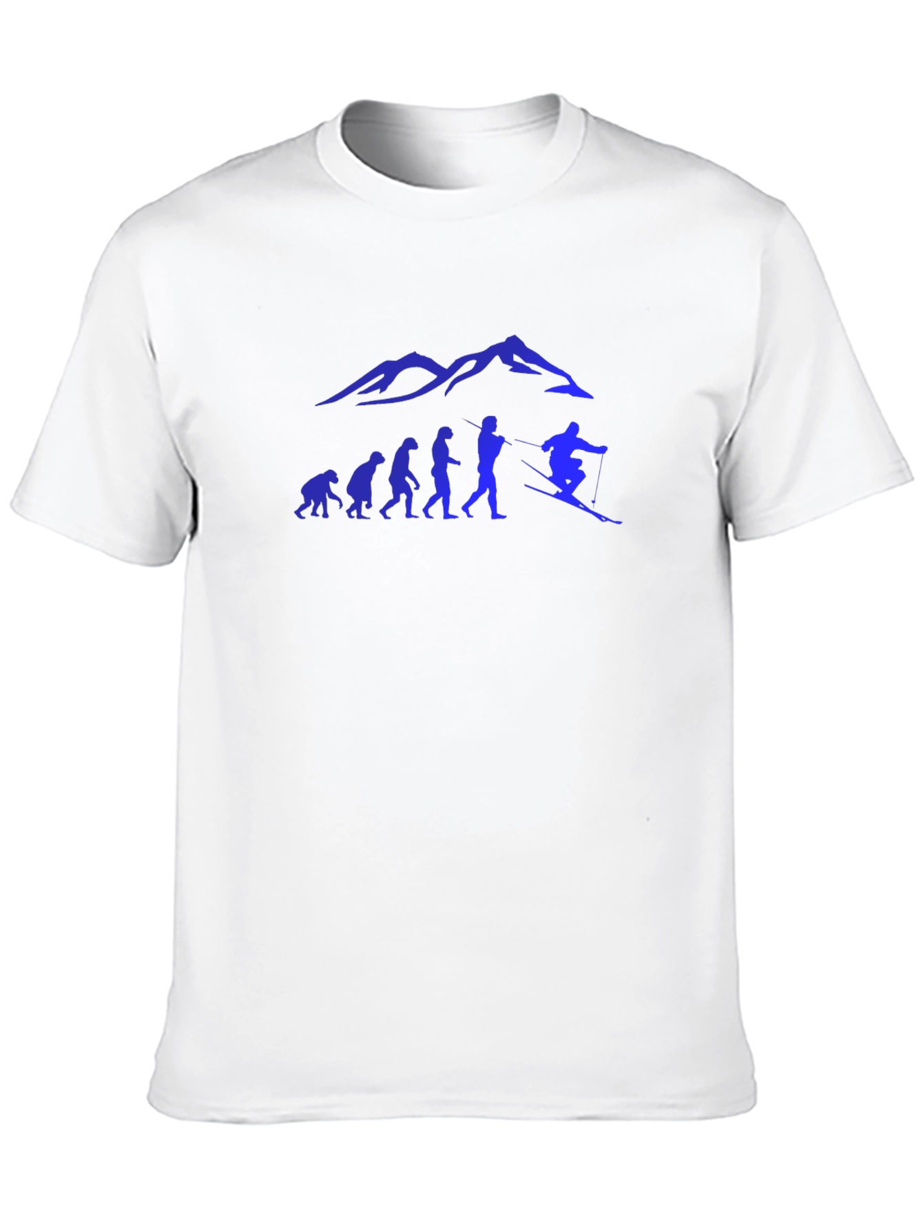 Skiing Evolution Graphic Tee - Black