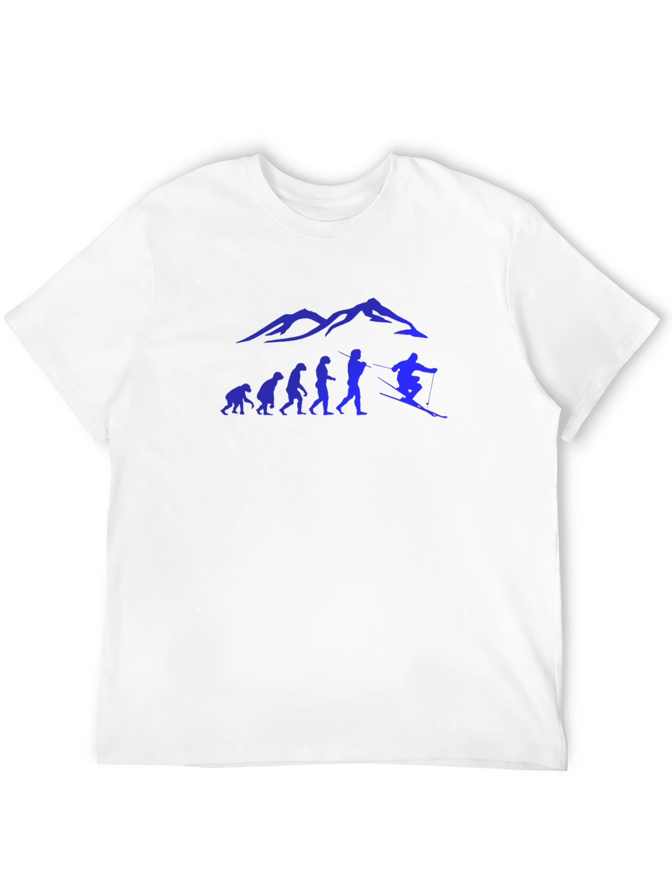 Skiing Evolution Graphic Tee - Black