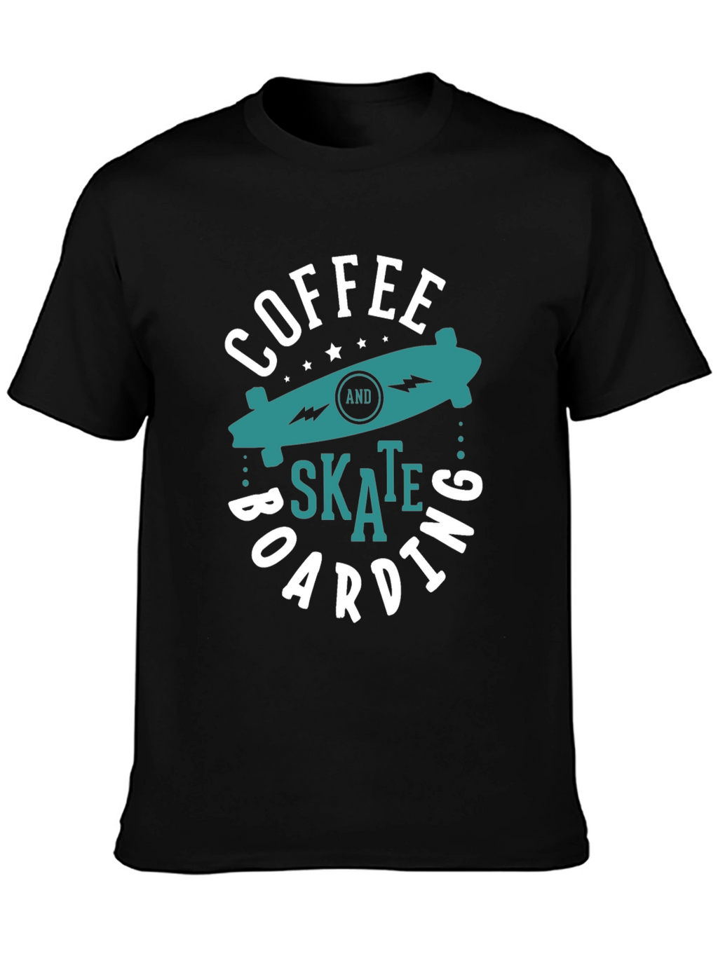 Coffee and Skateboarding Graphic T-Shirt