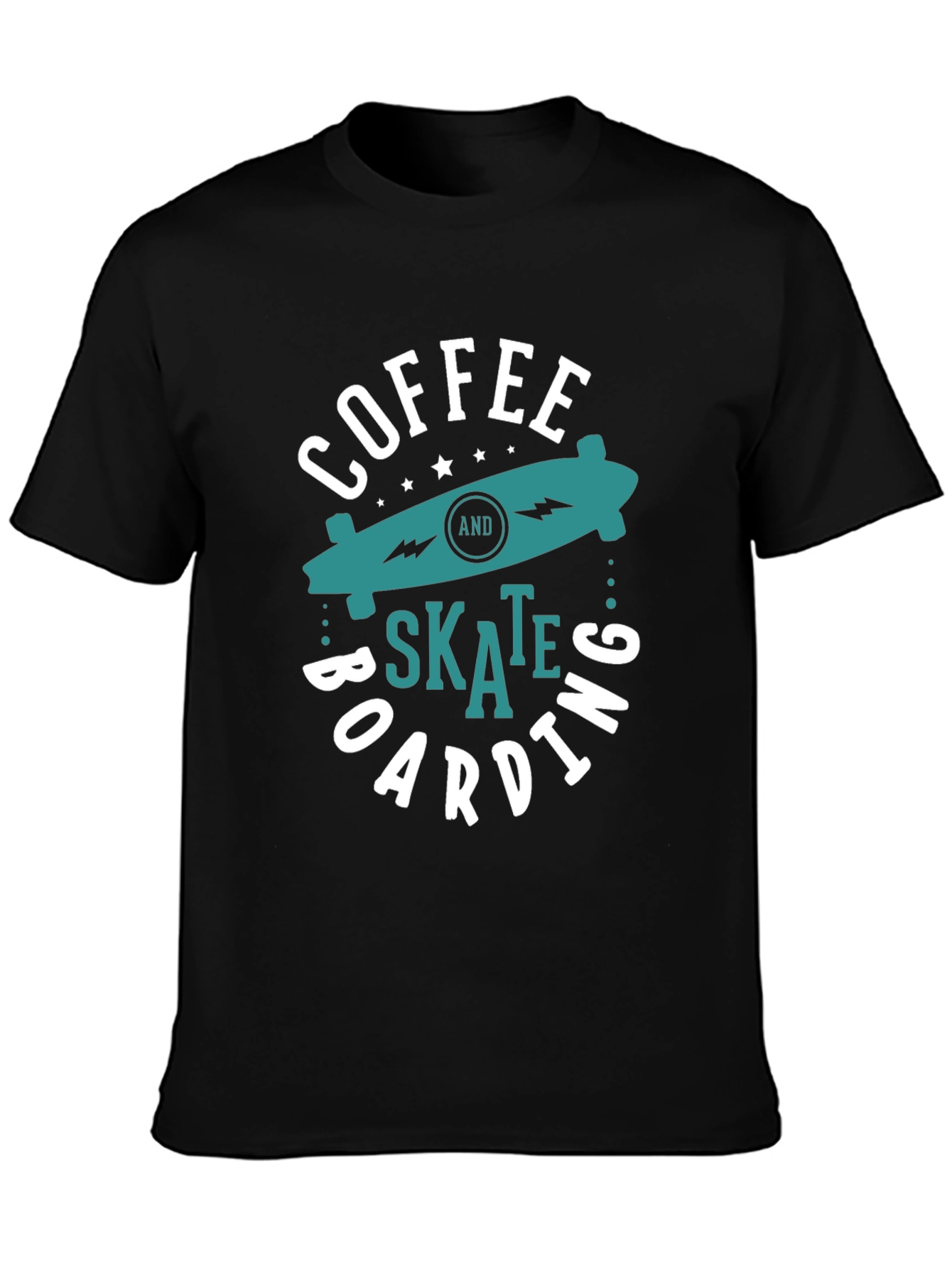 Coffee and Skateboarding Graphic T-Shirt