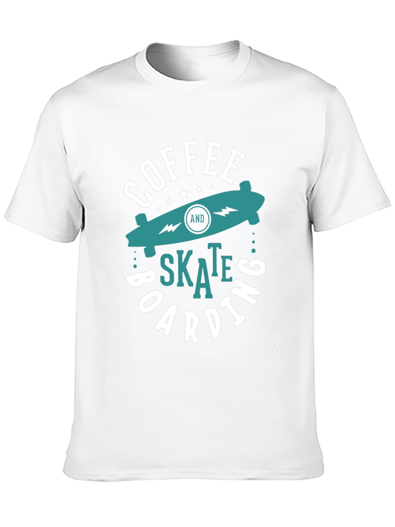 Coffee and Skateboarding Graphic T-Shirt