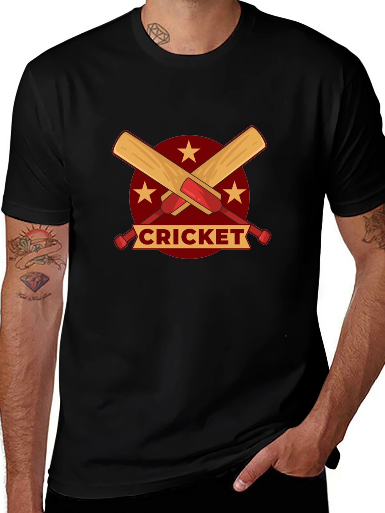 Cricket Bats Graphic Tee - Sporty Style