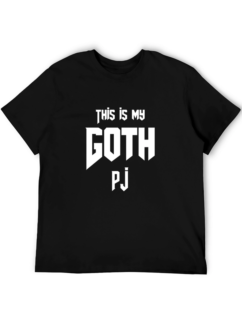 Goth PJ Graphic T-Shirt - Black