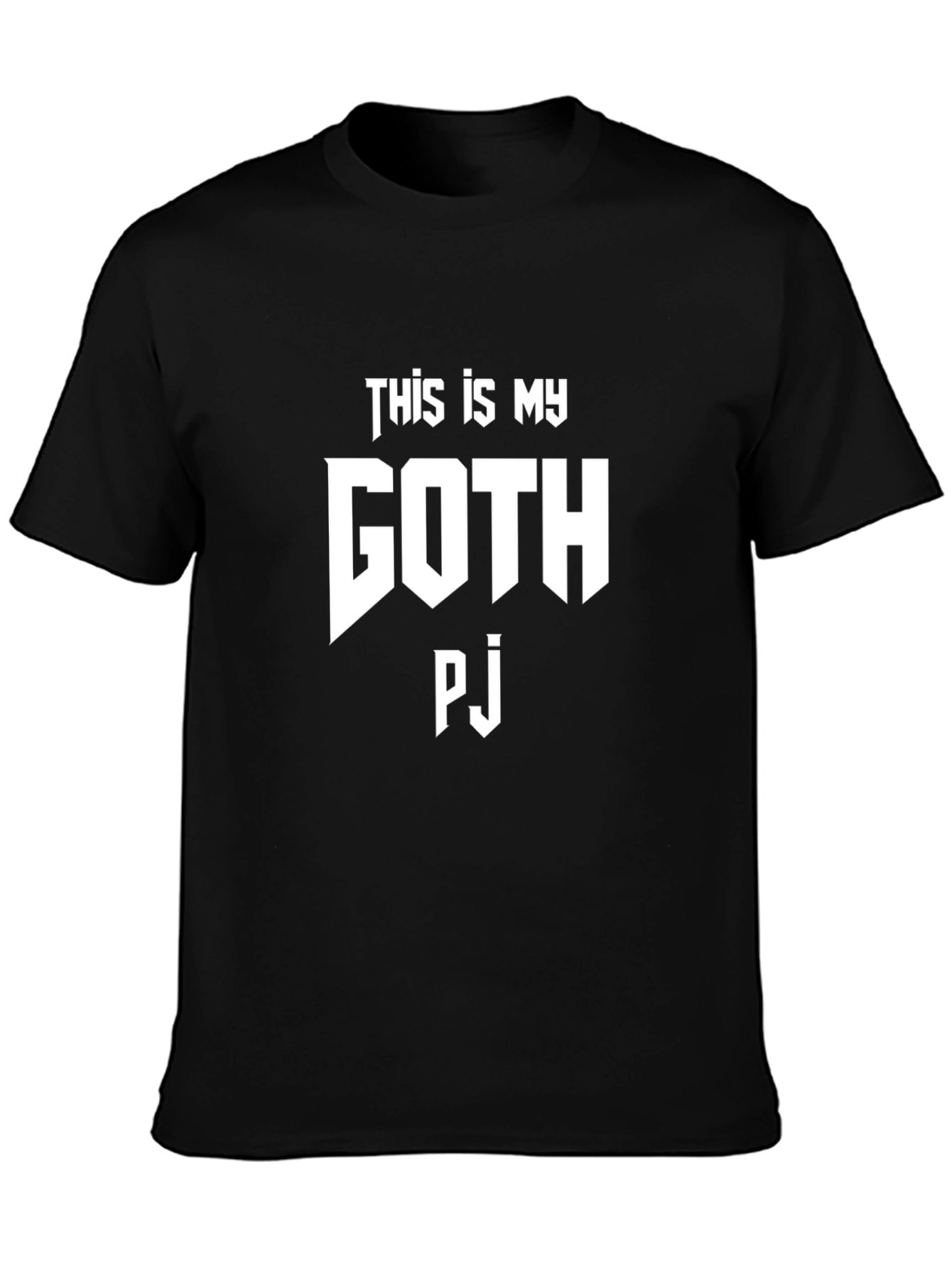 Goth PJ Graphic T-Shirt - Black