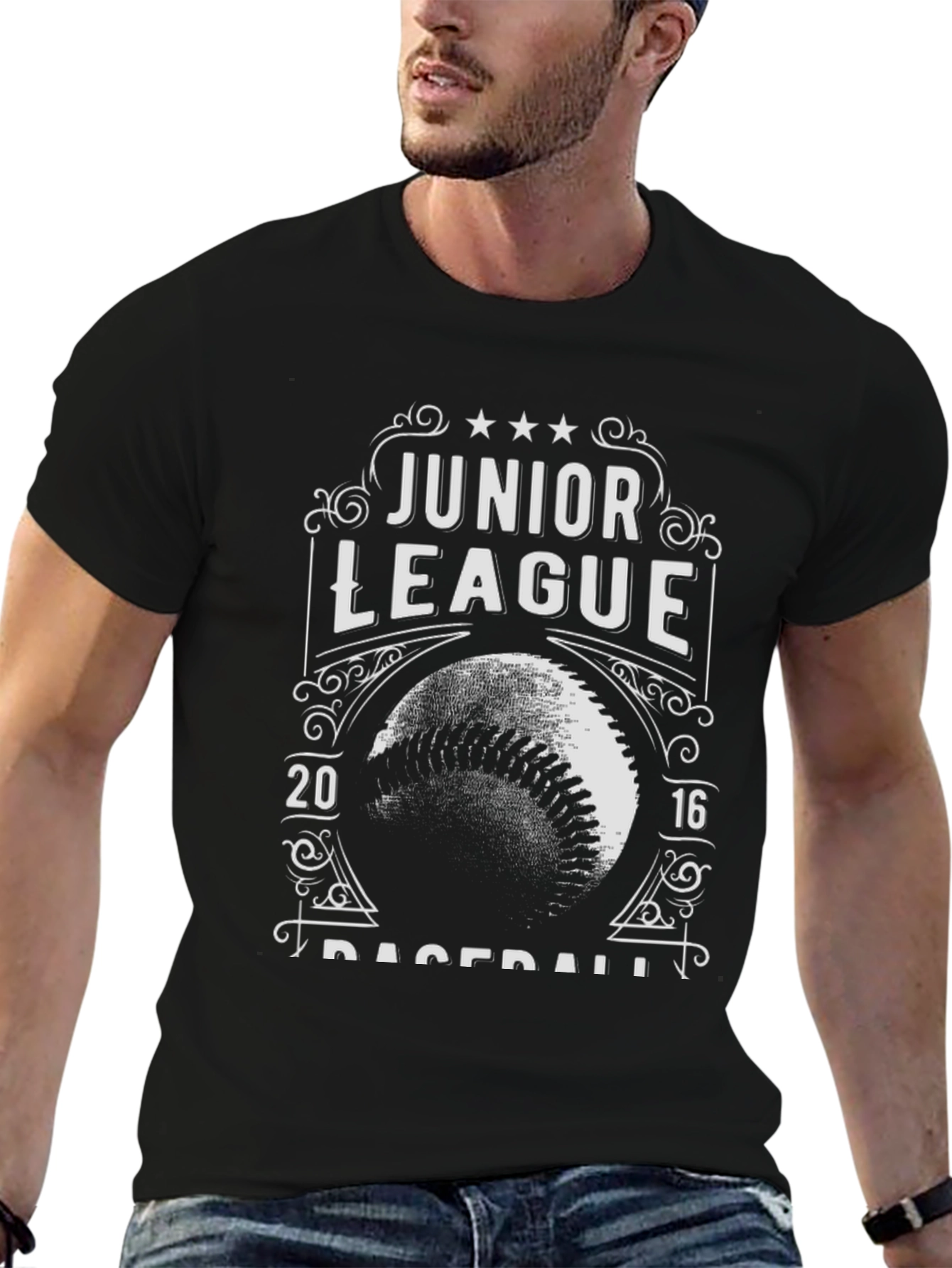 Junior League Baseball Black Graphic T-Shirt