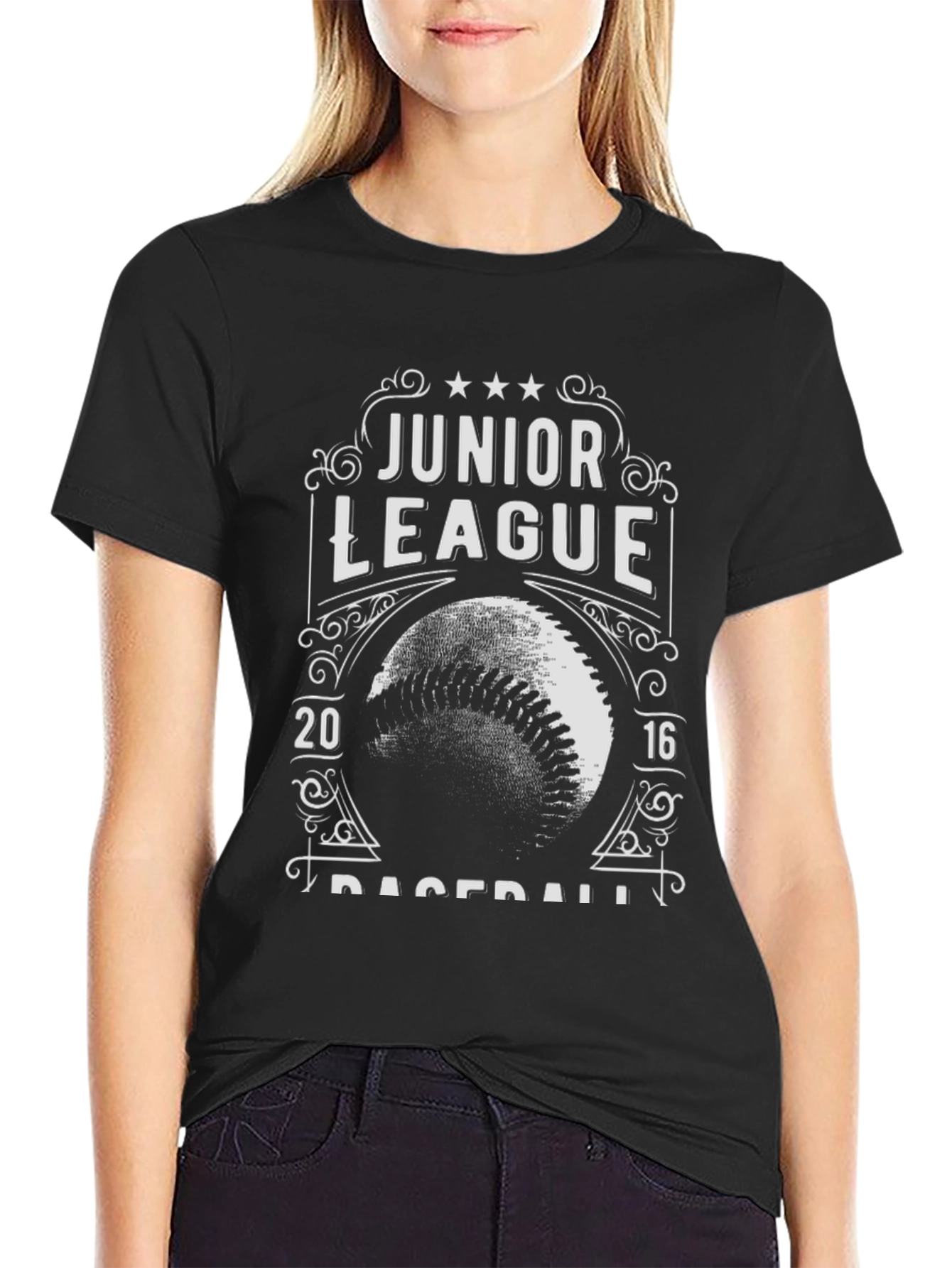 Junior League Baseball Black Graphic T-Shirt