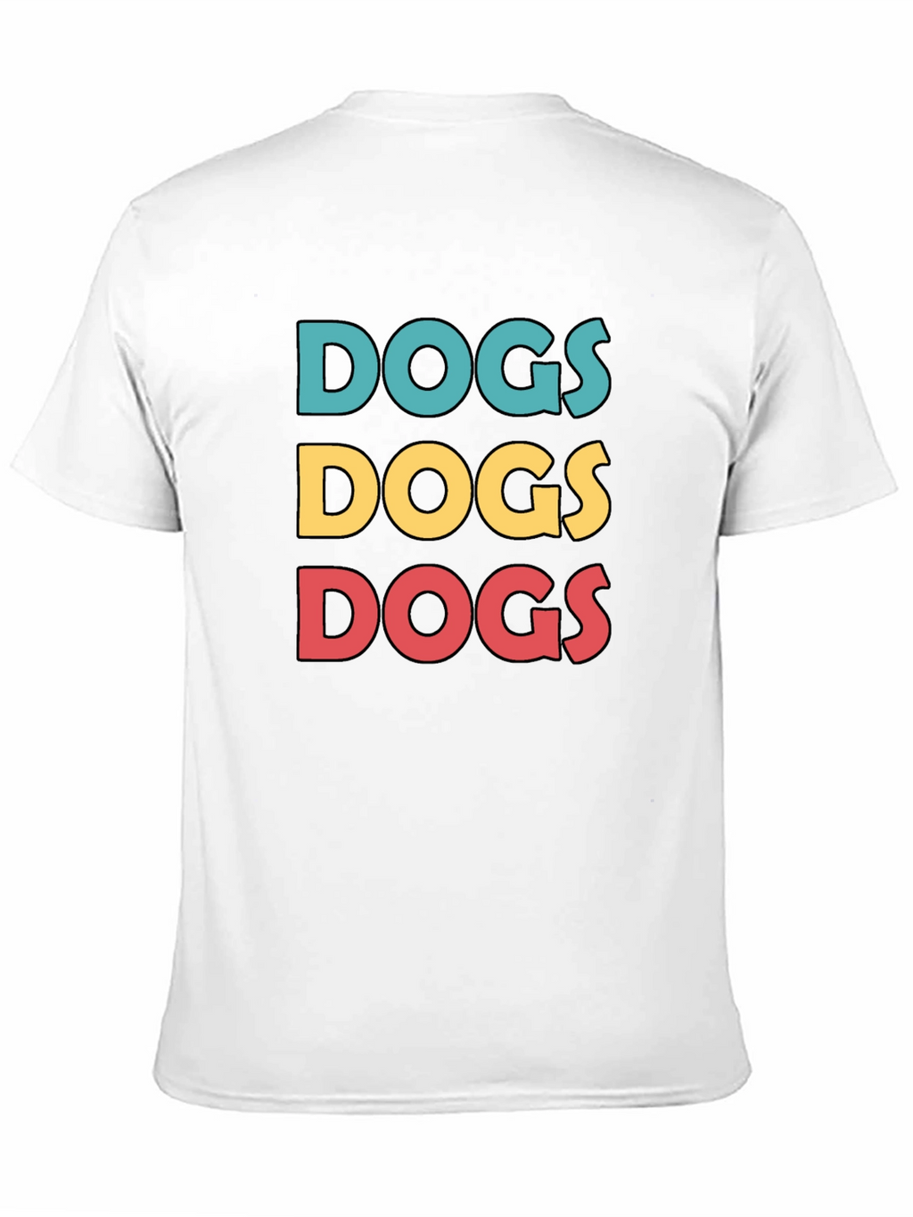 Dogs Graphic Print Crew Neck T-Shirt