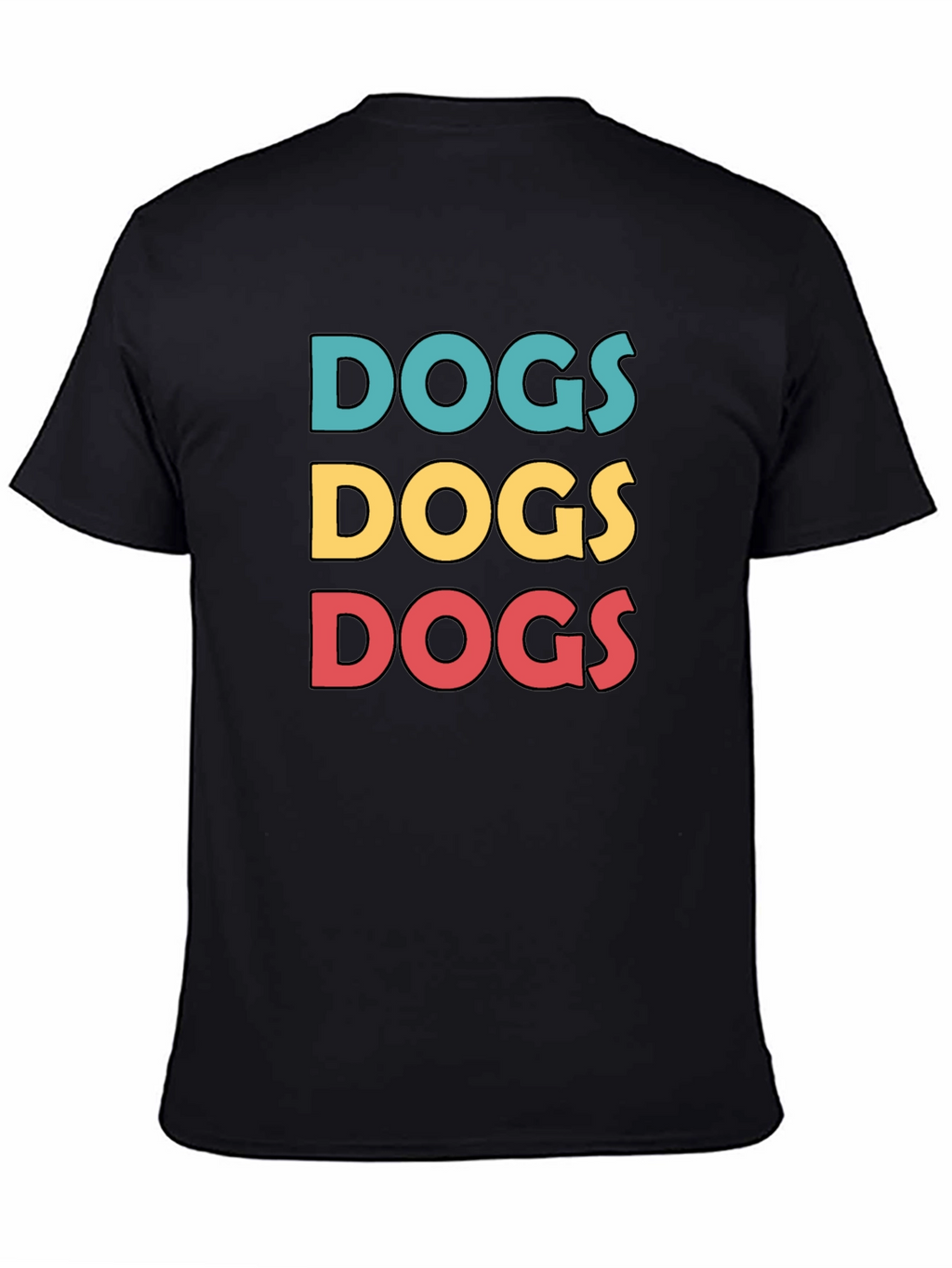 Dogs Graphic Print Crew Neck T-Shirt