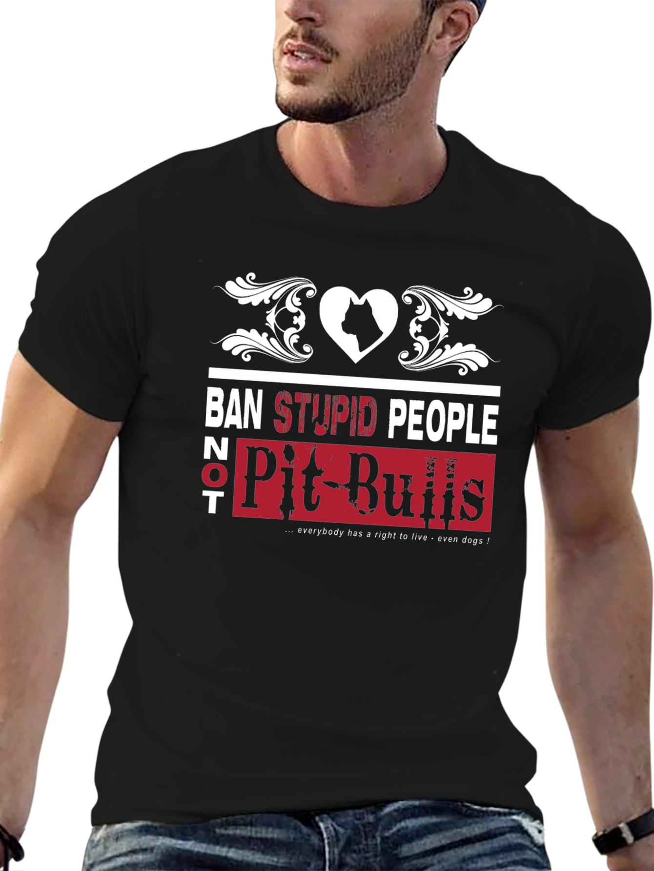 Ban Stupid People Not Pit Bulls T-Shirt