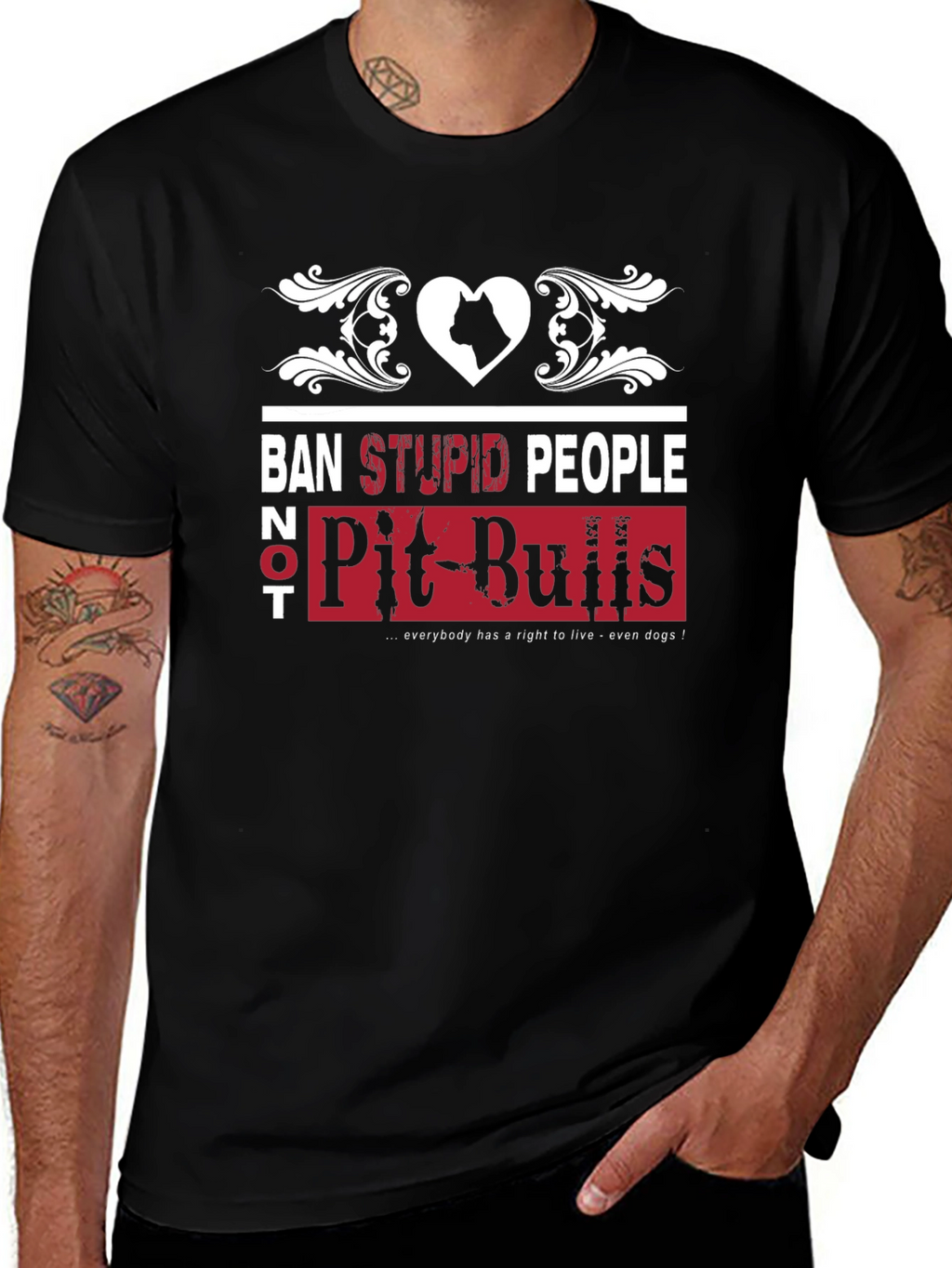 Ban Stupid People Not Pit Bulls T-Shirt
