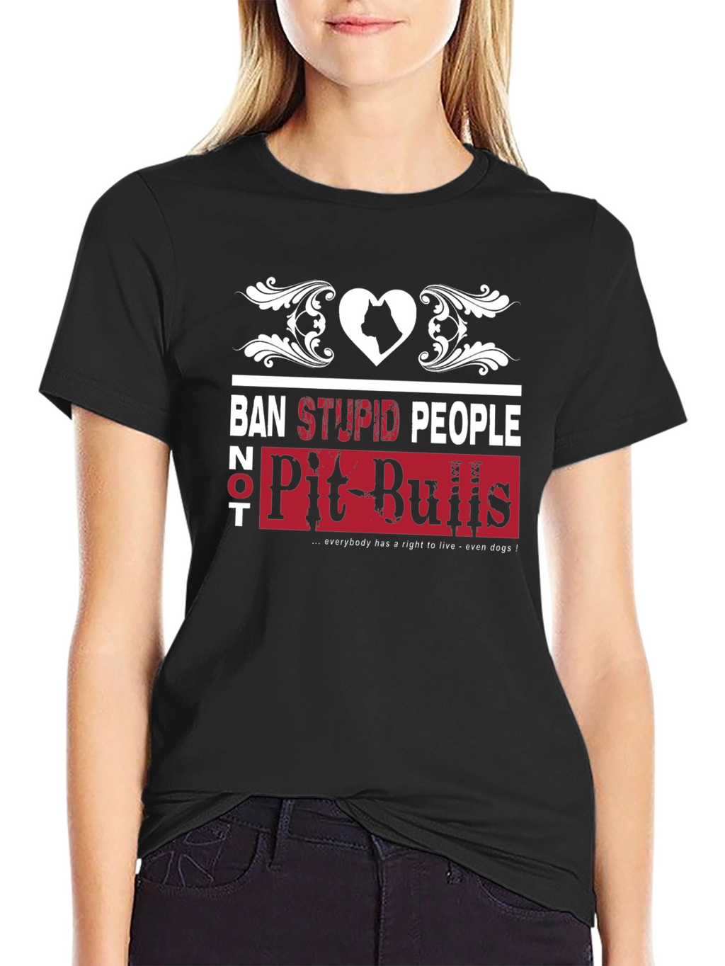 Ban Stupid People Not Pit Bulls T-Shirt