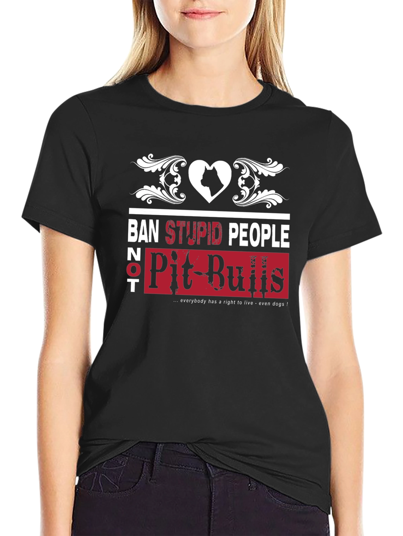 Ban Stupid People Not Pit Bulls T-Shirt