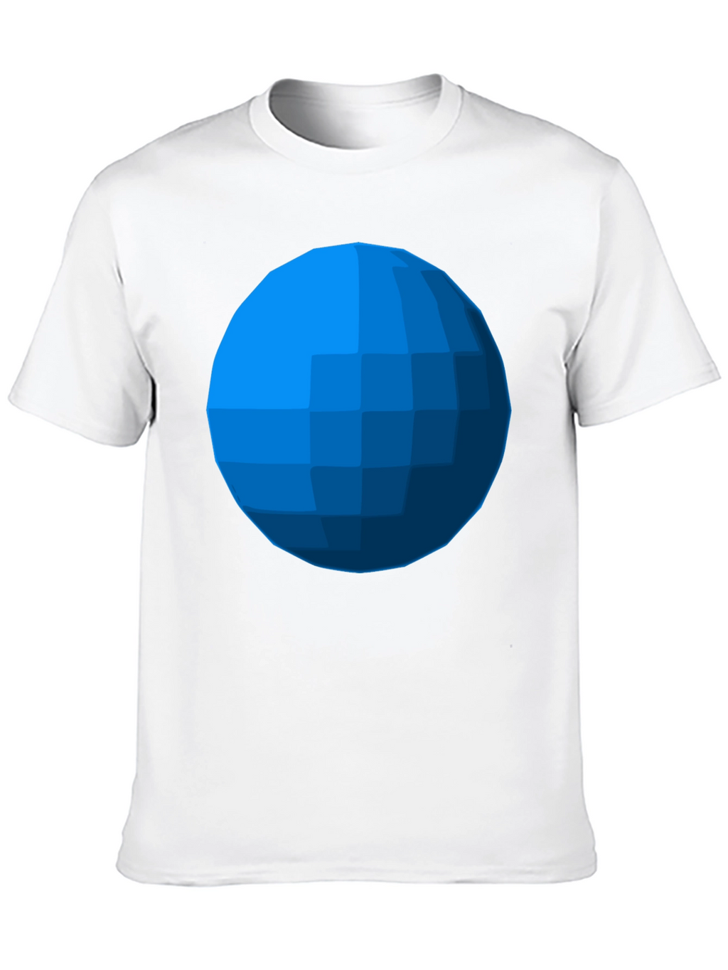 Geometric Blue Sphere T-Shirt - Modern Graphic Tee