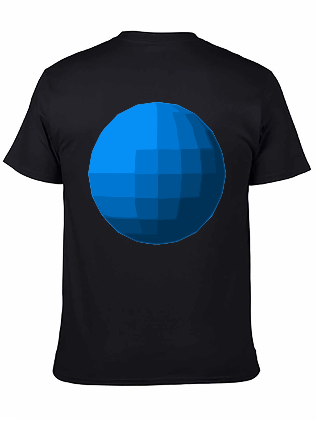 Geometric Blue Sphere T-Shirt - Modern Graphic Tee
