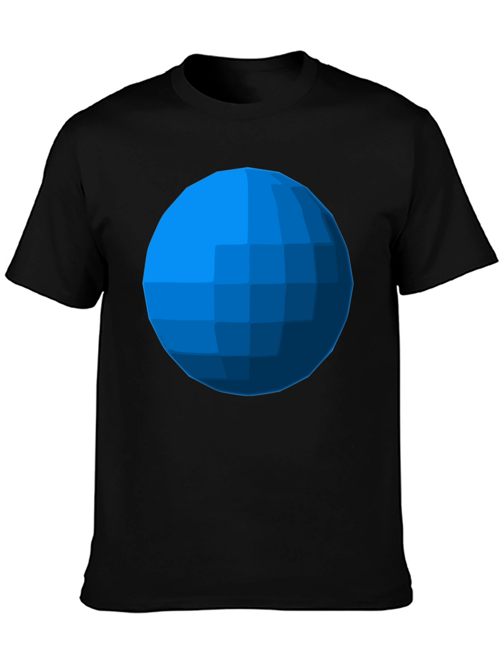 Geometric Blue Sphere T-Shirt - Modern Graphic Tee