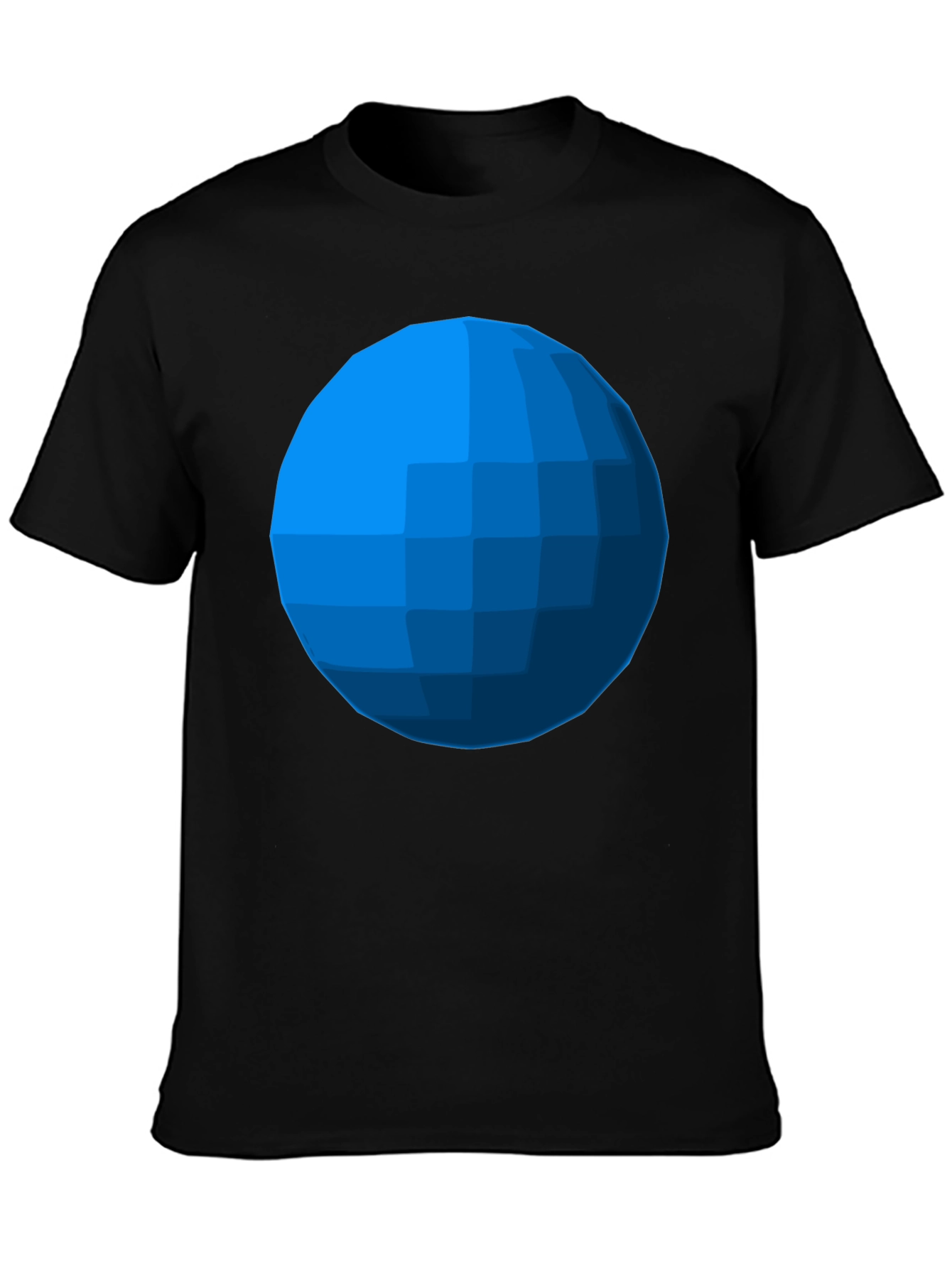 Geometric Blue Sphere T-Shirt - Modern Graphic Tee