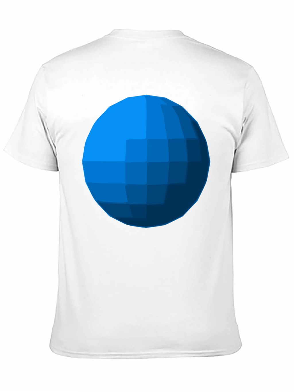 Geometric Blue Sphere T-Shirt - Modern Graphic Tee