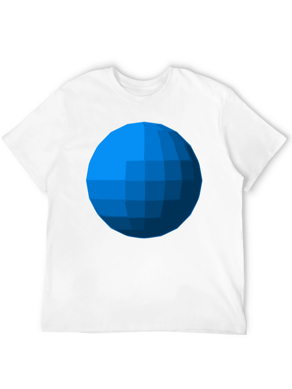 Geometric Blue Sphere T-Shirt - Modern Graphic Tee