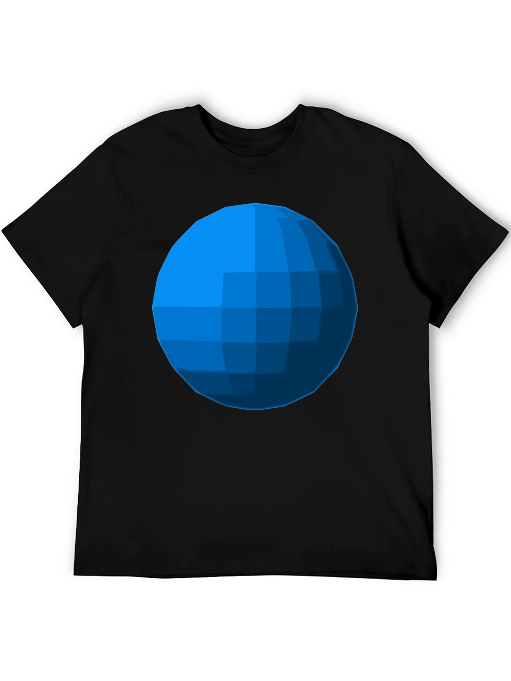 Geometric Blue Sphere T-Shirt - Modern Graphic Tee