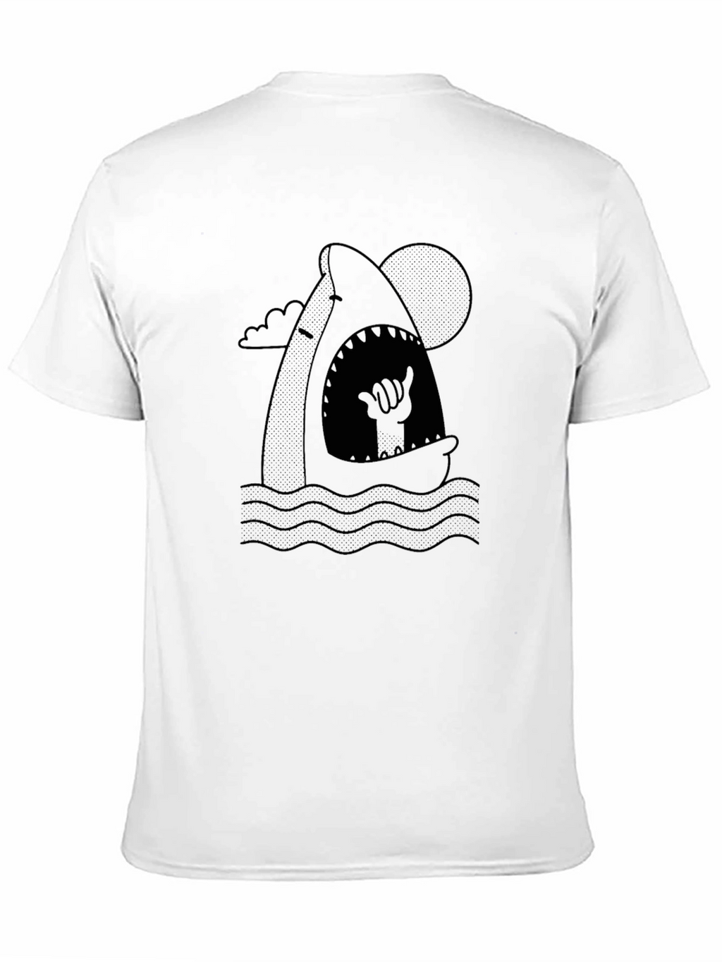 Hang Loose Shark Graphic Tee - Black