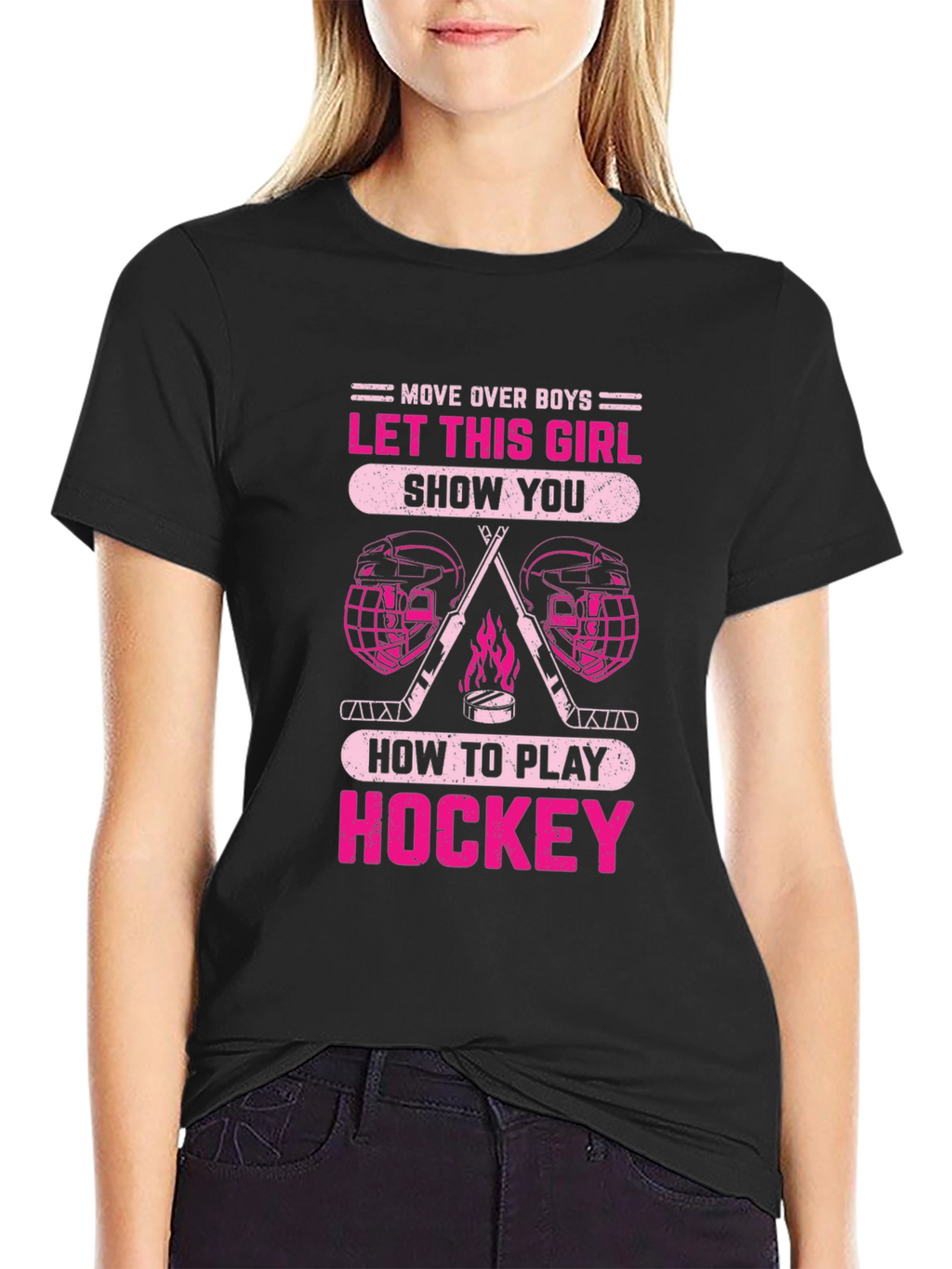 Girls Hockey T-Shirt - Move Over Boys!