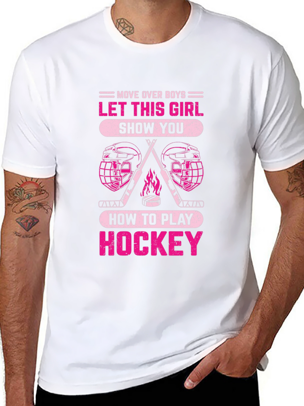 Girls Hockey T-Shirt - Move Over Boys!