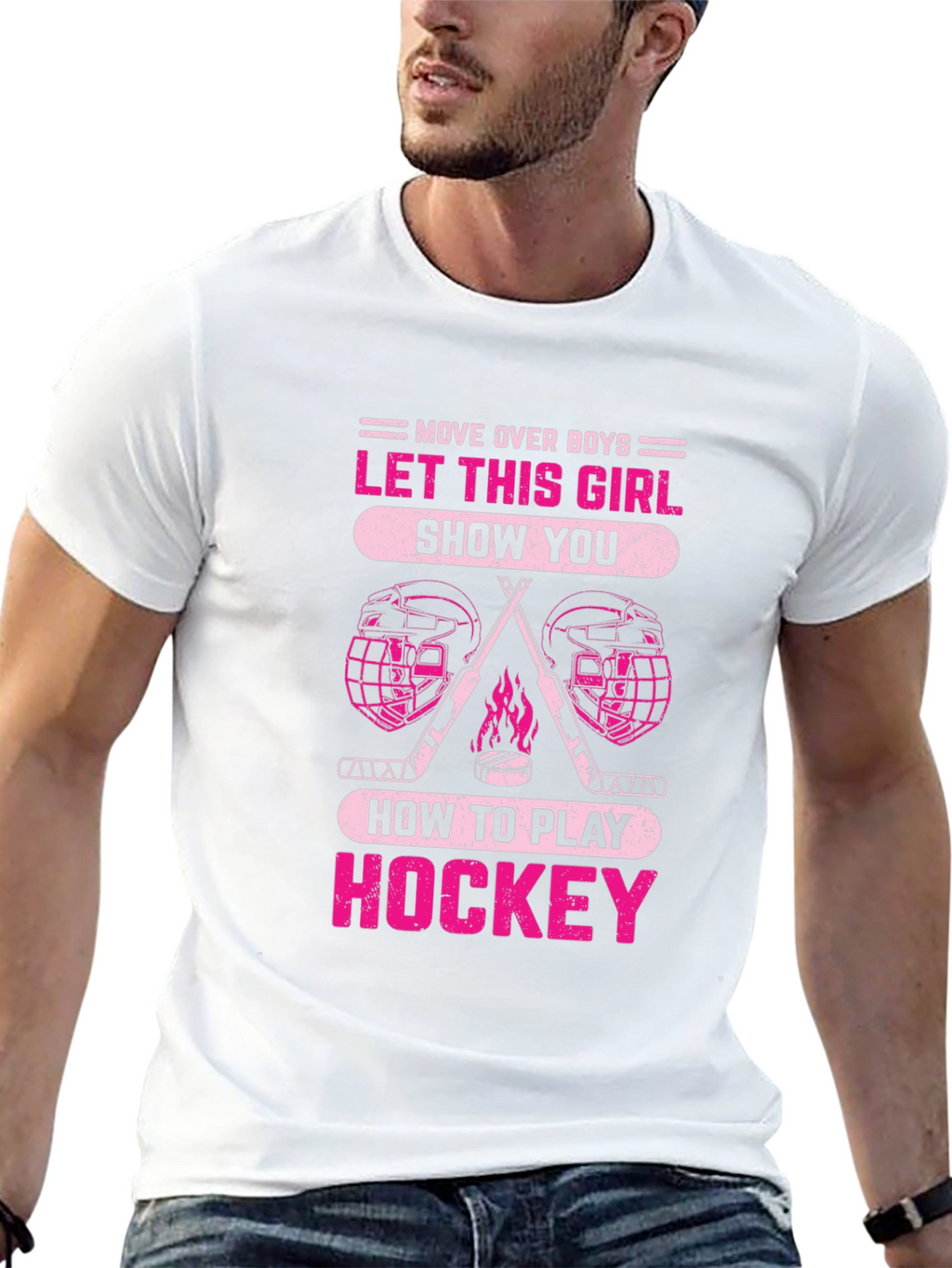 Girls Hockey T-Shirt - Move Over Boys!